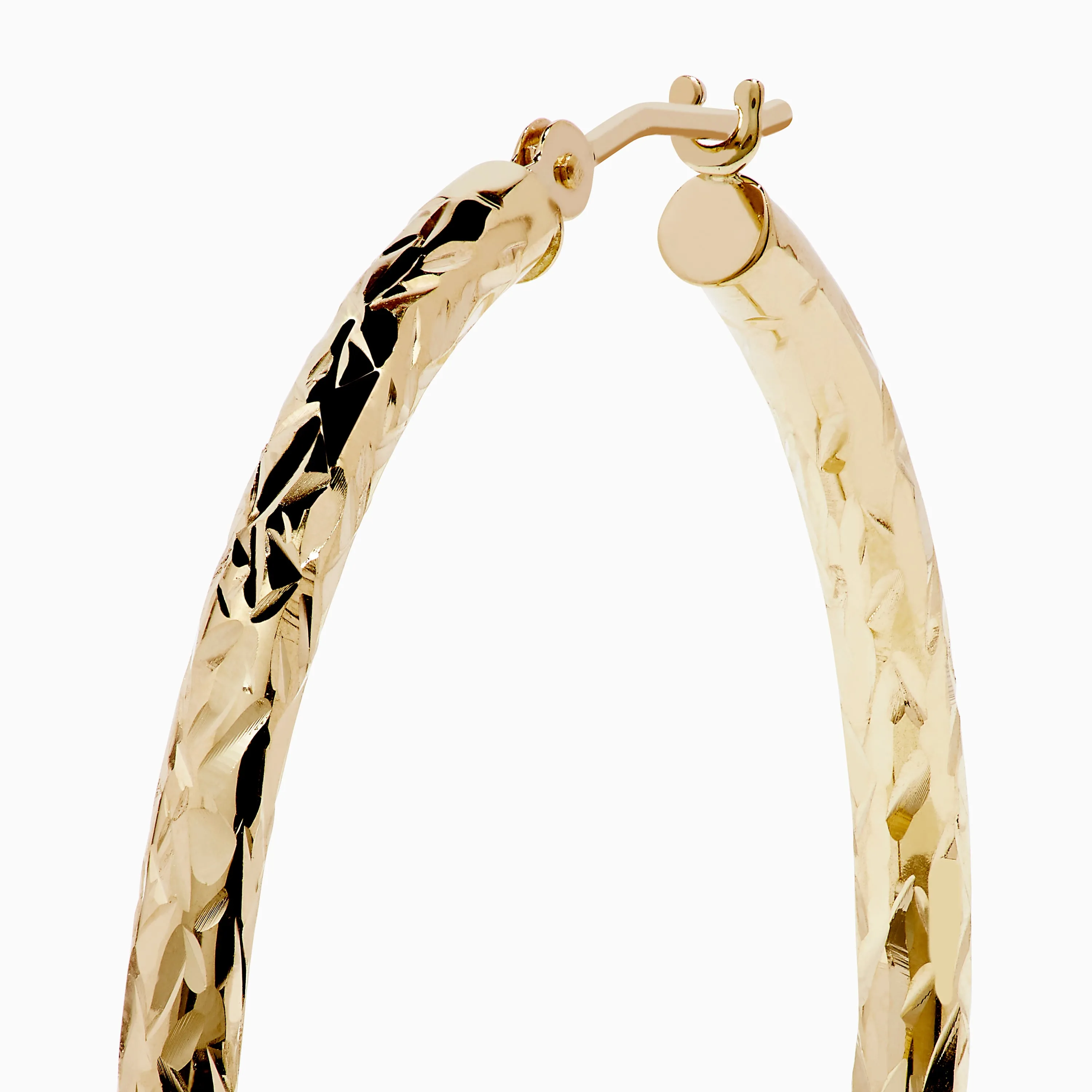 14K Yellow Gold Crystal Cut Tube Hoops sold by Effy product image thumbnail 2