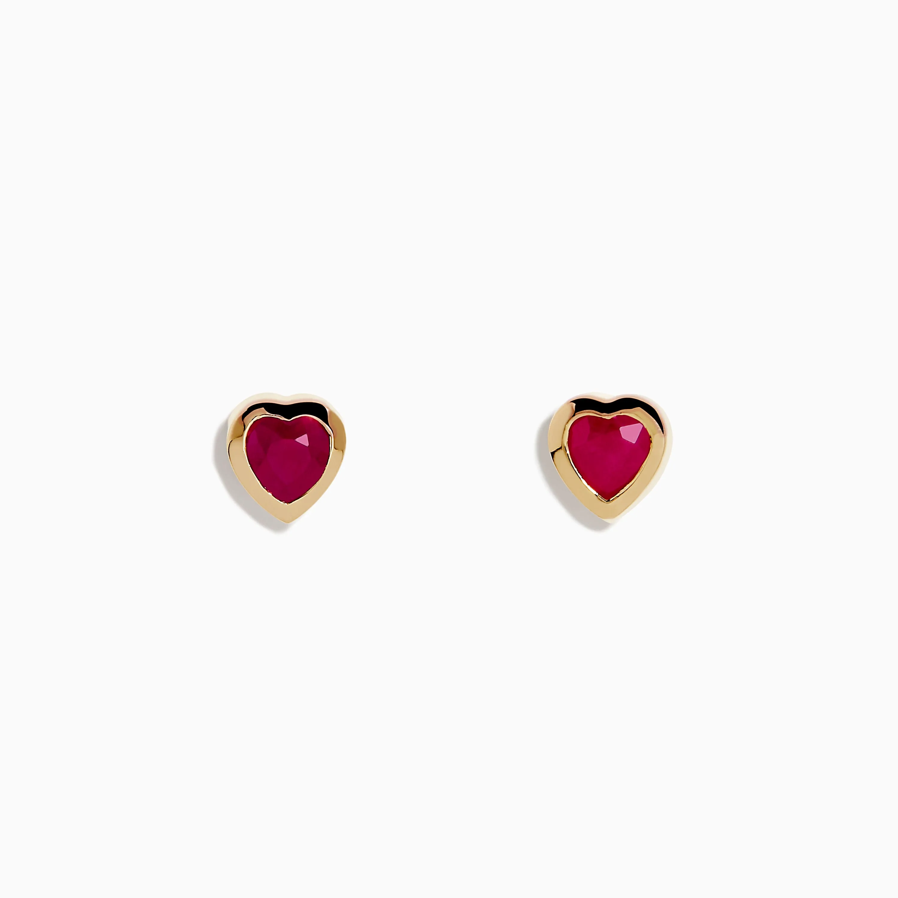 14K Yellow Gold Ruby Heart Earrings sold by Effy