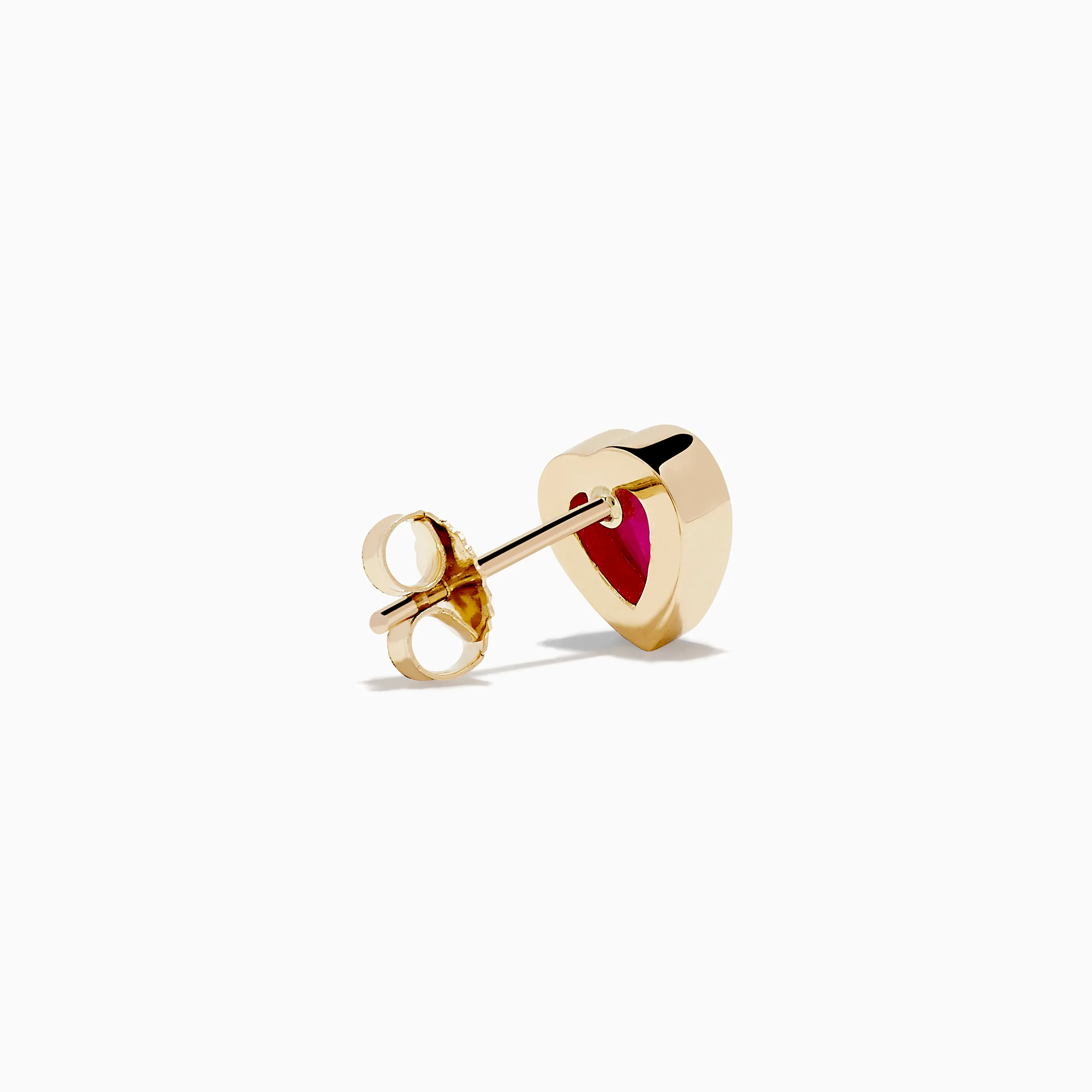 14K Yellow Gold Ruby Heart Earrings sold by Effy product image thumbnail 4