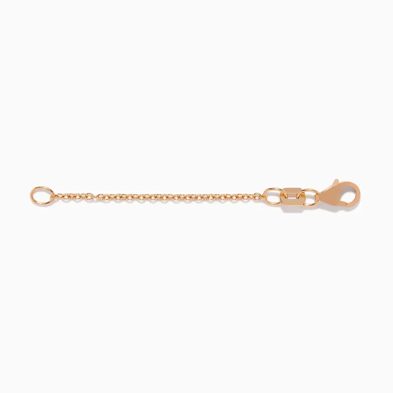 14K Rose Gold 1.2mm 2-Inch Cable Chain Extension sold by Effy