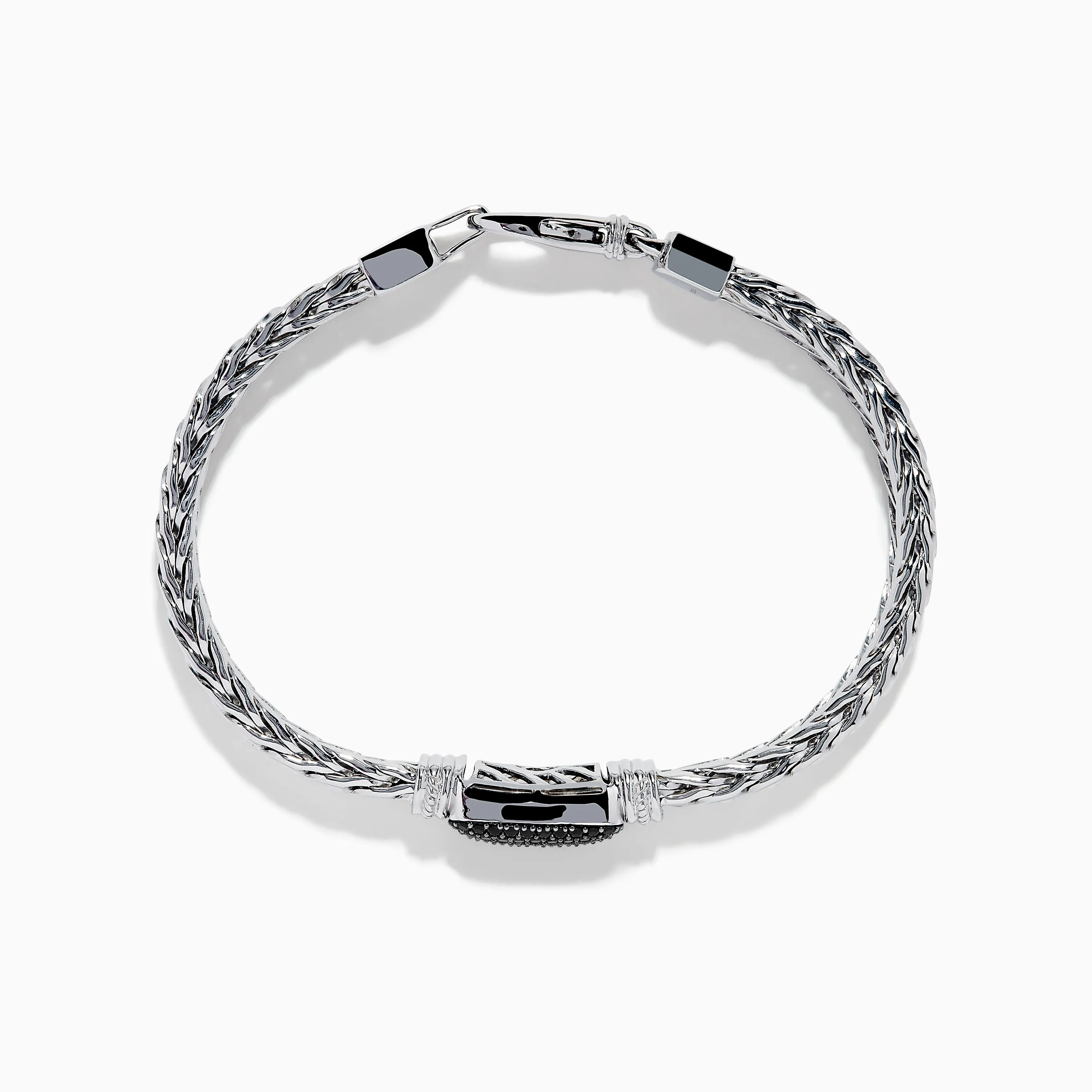 Men's Sterling Silver Black Spinel Bracelet sold by Effy product image thumbnail 3