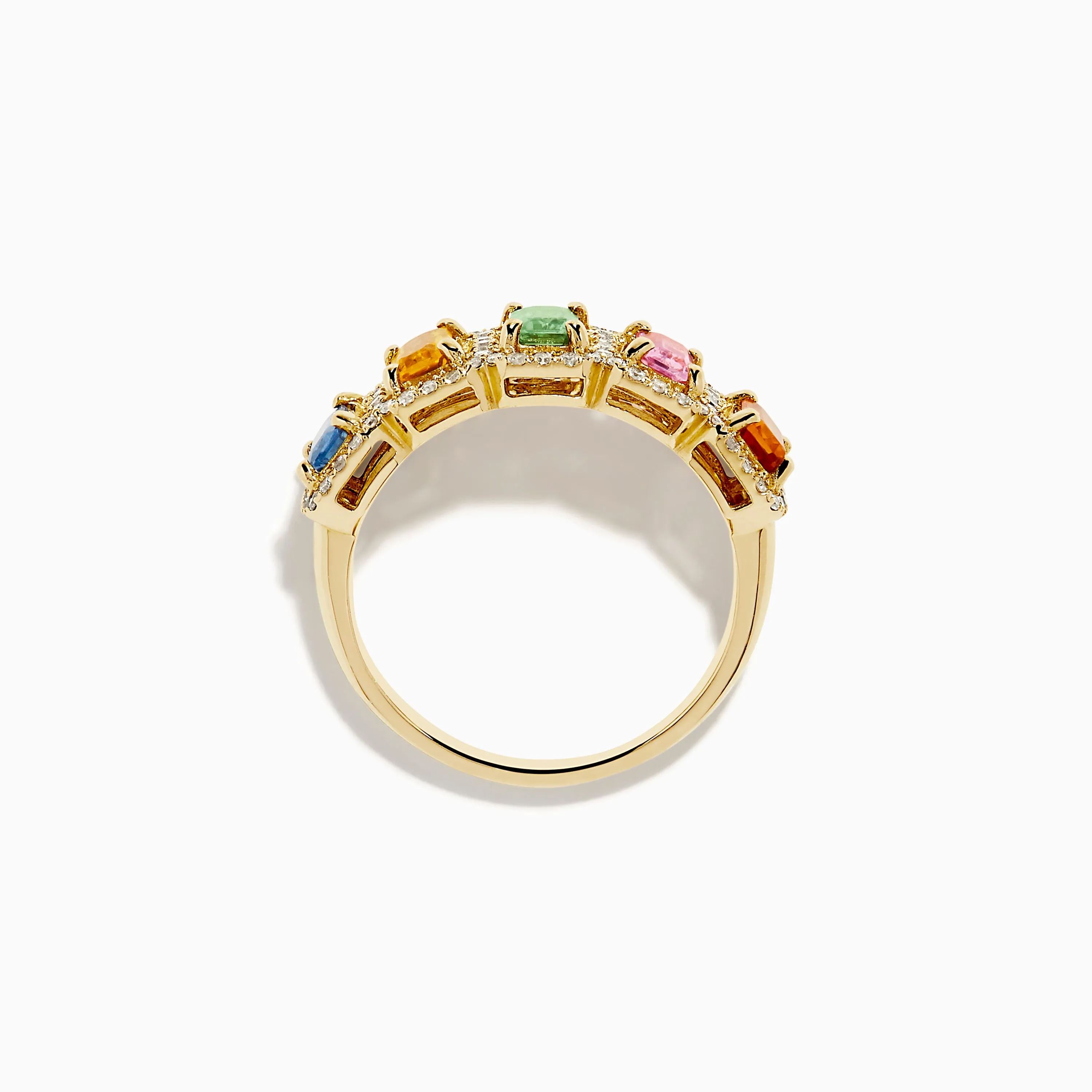 Watercolors 14K Yellow Gold Multi Sapphire and Diamond Ring sold by Effy product image thumbnail 3
