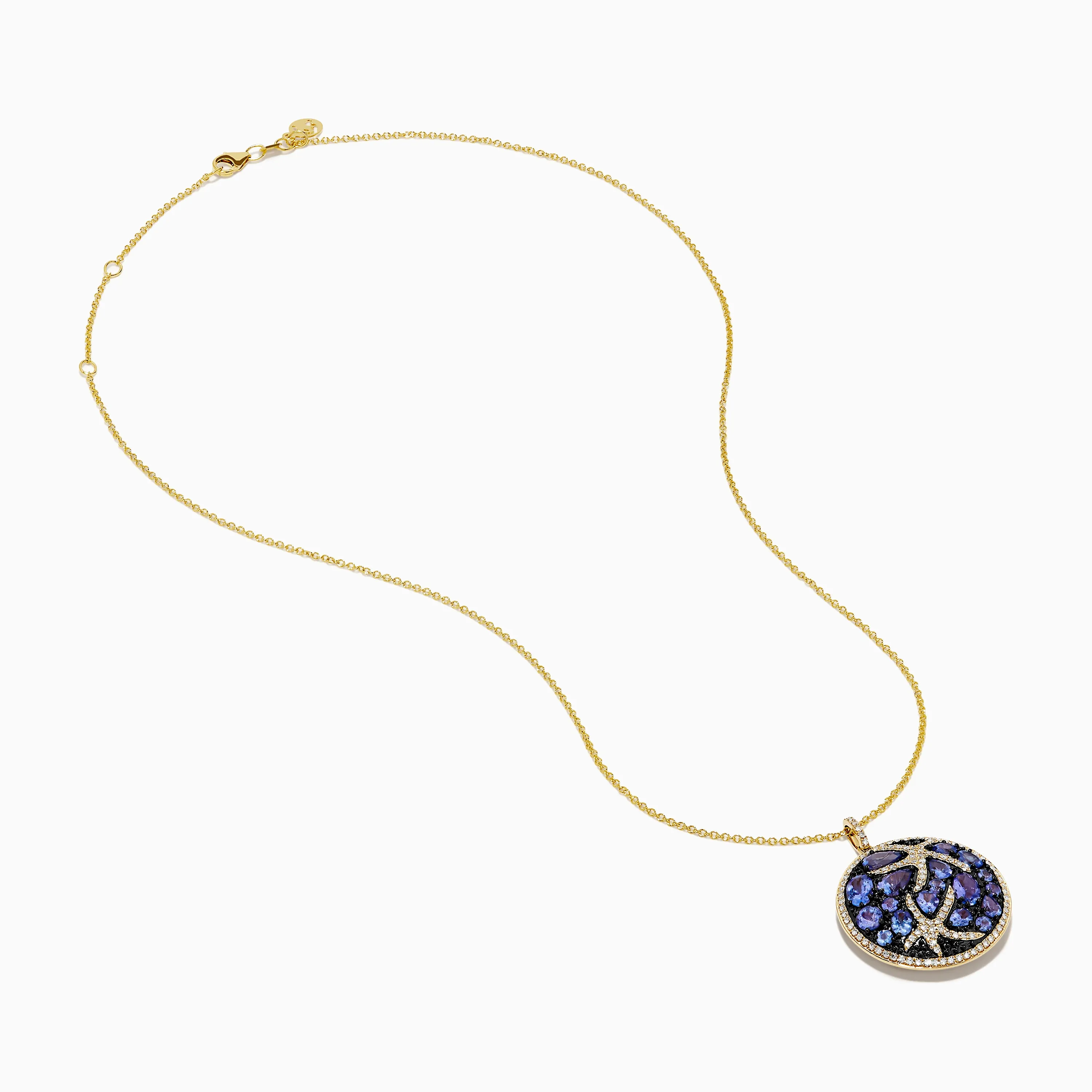 Seaside 14K Yellow Gold Tanzanite & Diamond Starfish Pendant sold by Effy product image thumbnail 2