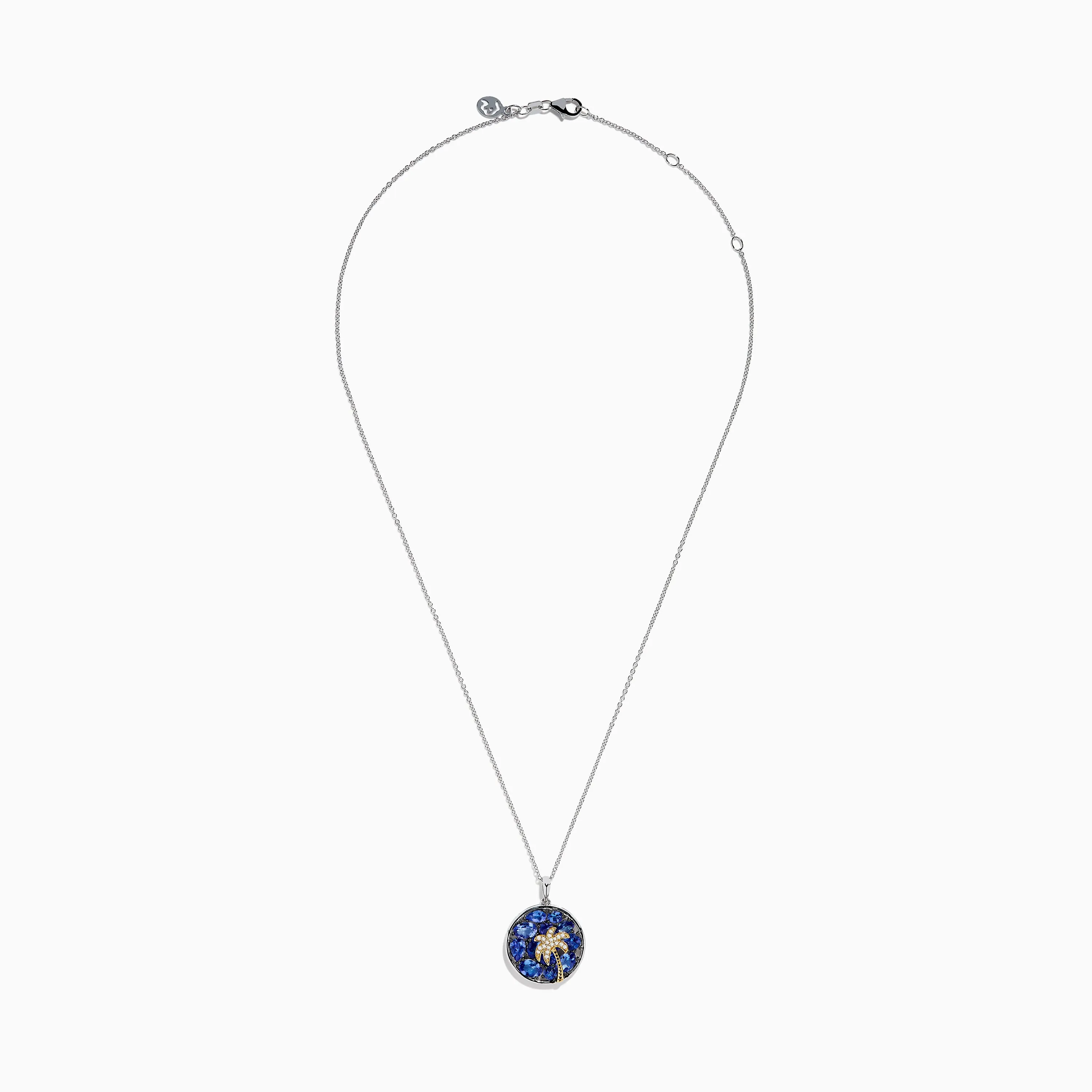 Nahla 925 Sterling Silver and 14K Yellow Gold Tanzanite & Diamond Palm Tree Pendant sold by Effy product image thumbnail 3
