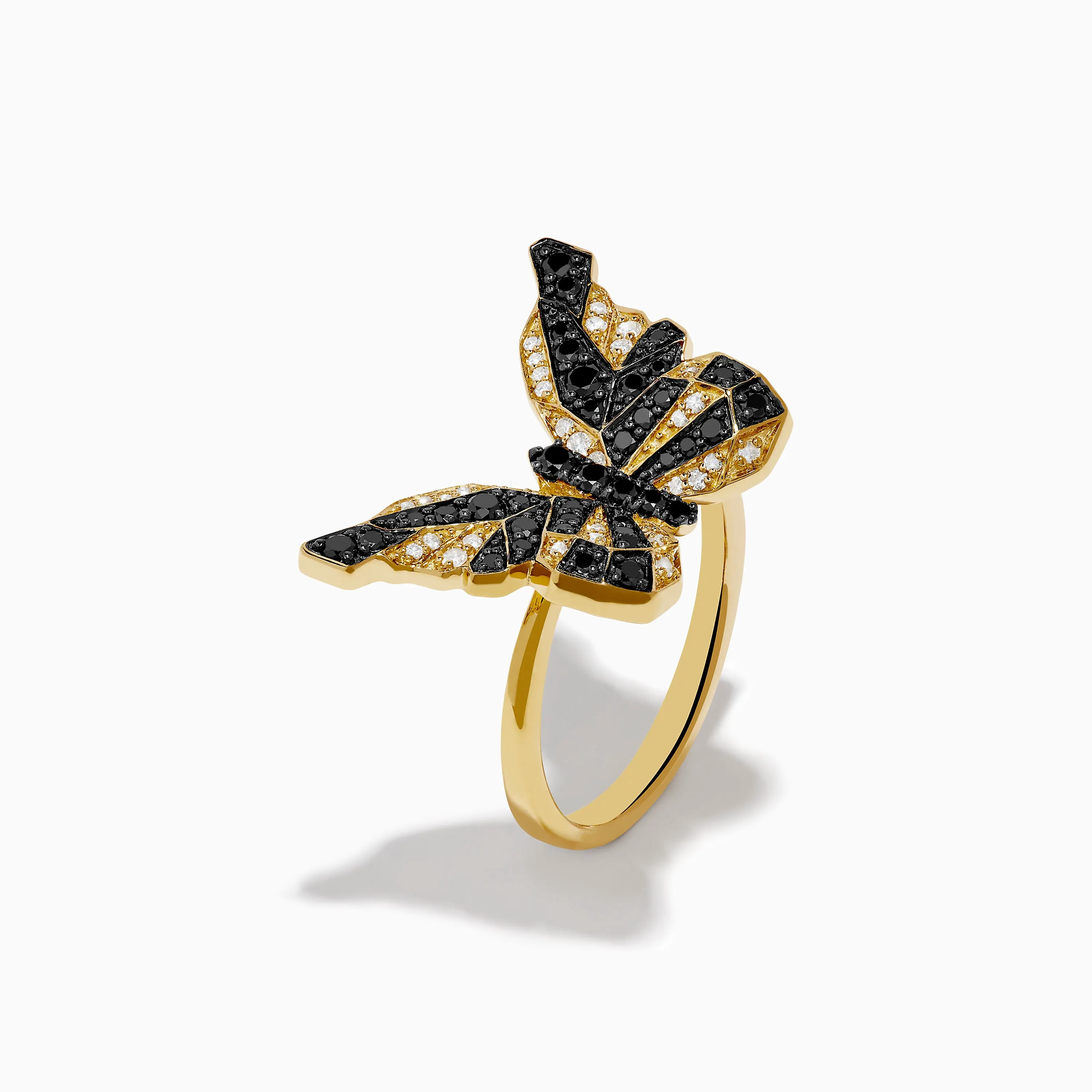 Safari 14K Yellow Gold Black & White Diamond Butterfly Ring sold by Effy product image thumbnail 4