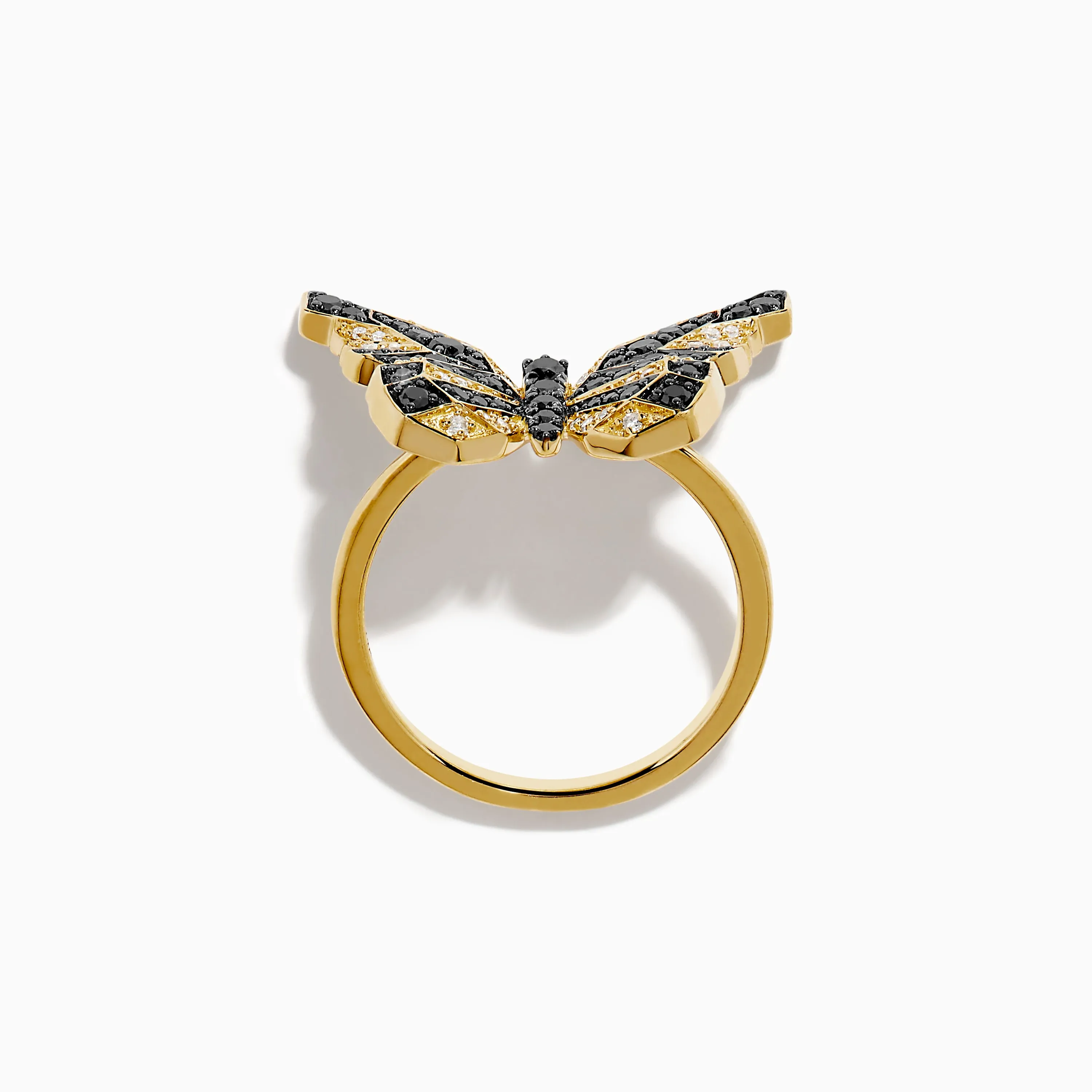 Safari 14K Yellow Gold Black & White Diamond Butterfly Ring sold by Effy product image thumbnail 3