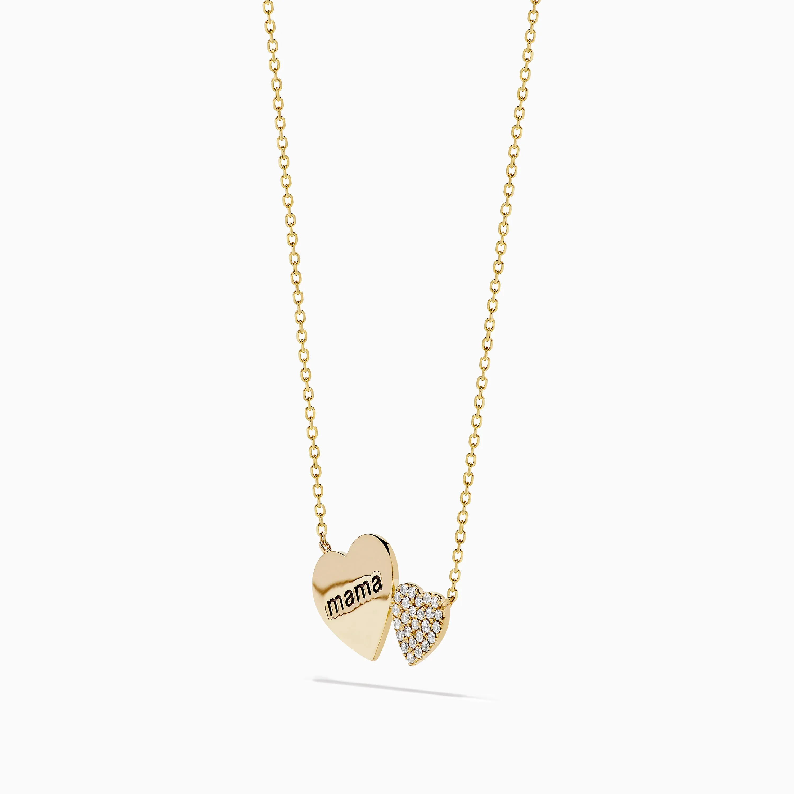 Novelty 14K Yellow Gold Diamond "Mama" Heart Necklace sold by Effy product image thumbnail 4