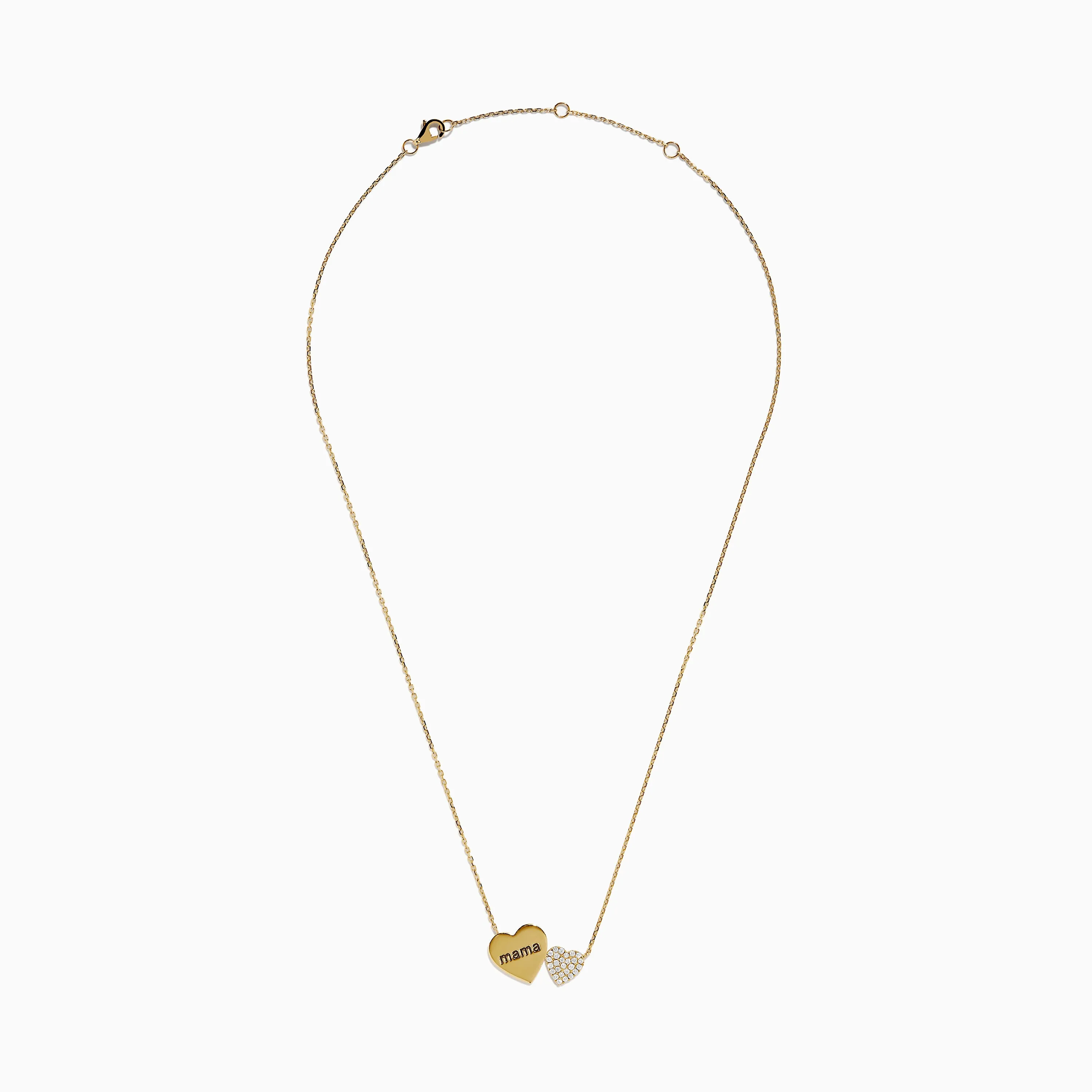 Novelty 14K Yellow Gold Diamond "Mama" Heart Necklace sold by Effy product image thumbnail 3
