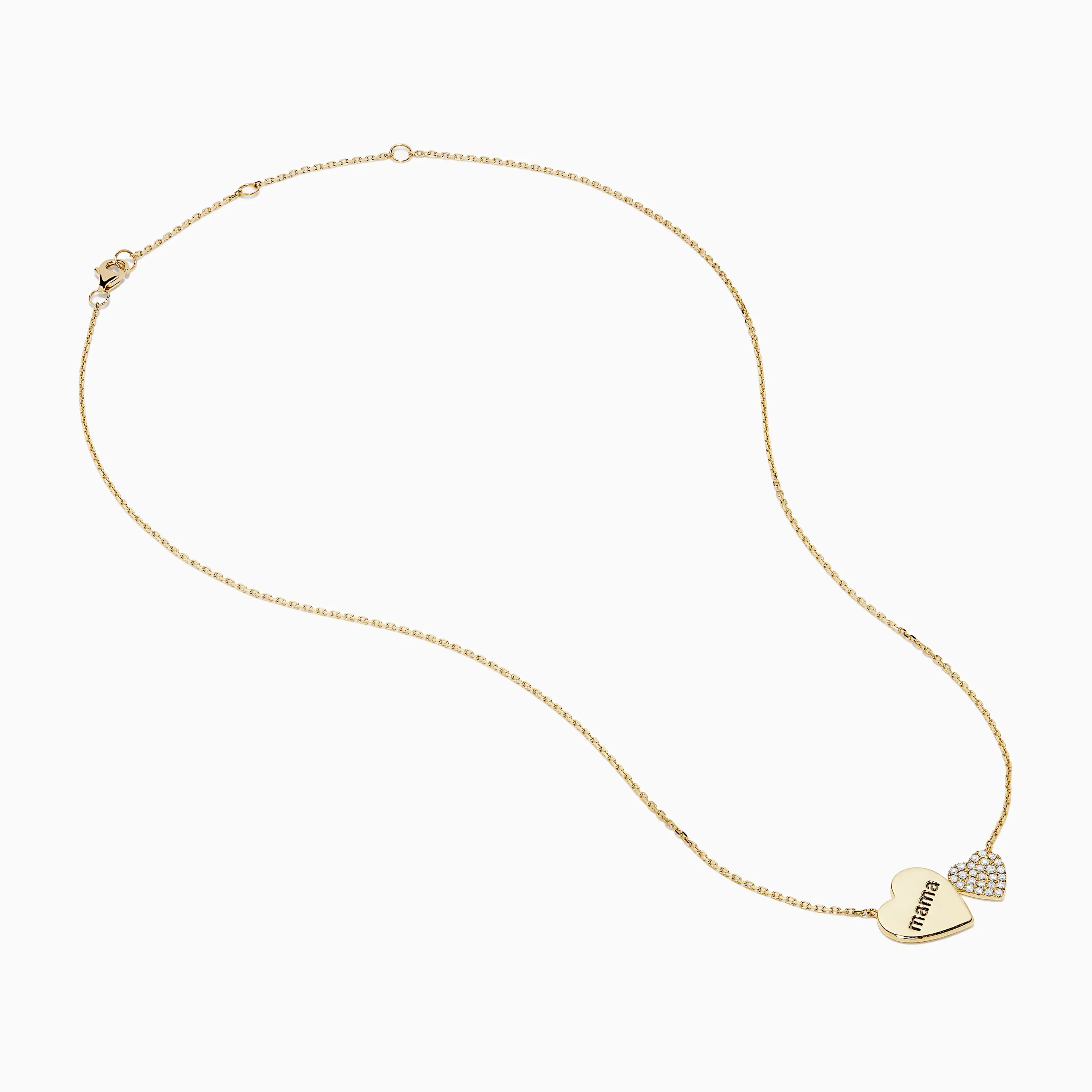 Novelty 14K Yellow Gold Diamond "Mama" Heart Necklace sold by Effy product image thumbnail 2