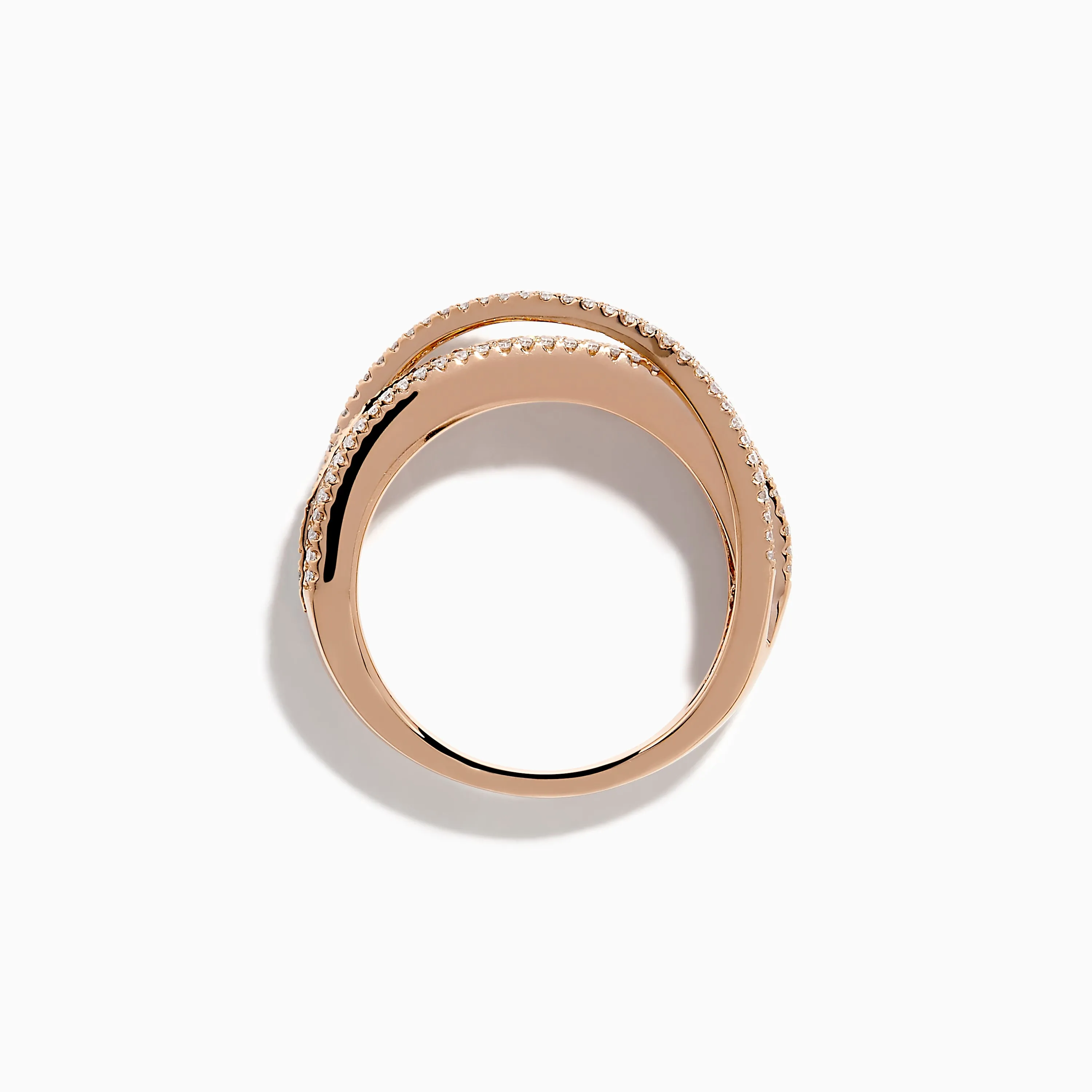 Watercolors 14K Rose Gold Multi Color Sapphire and Diamond Band Ring sold by Effy product image thumbnail 3