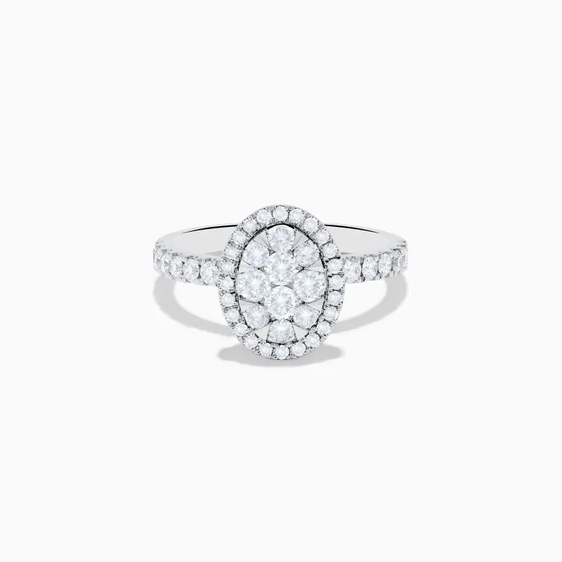 Bouquet 14K White Gold Diamond Cluster Ring sold by Effy