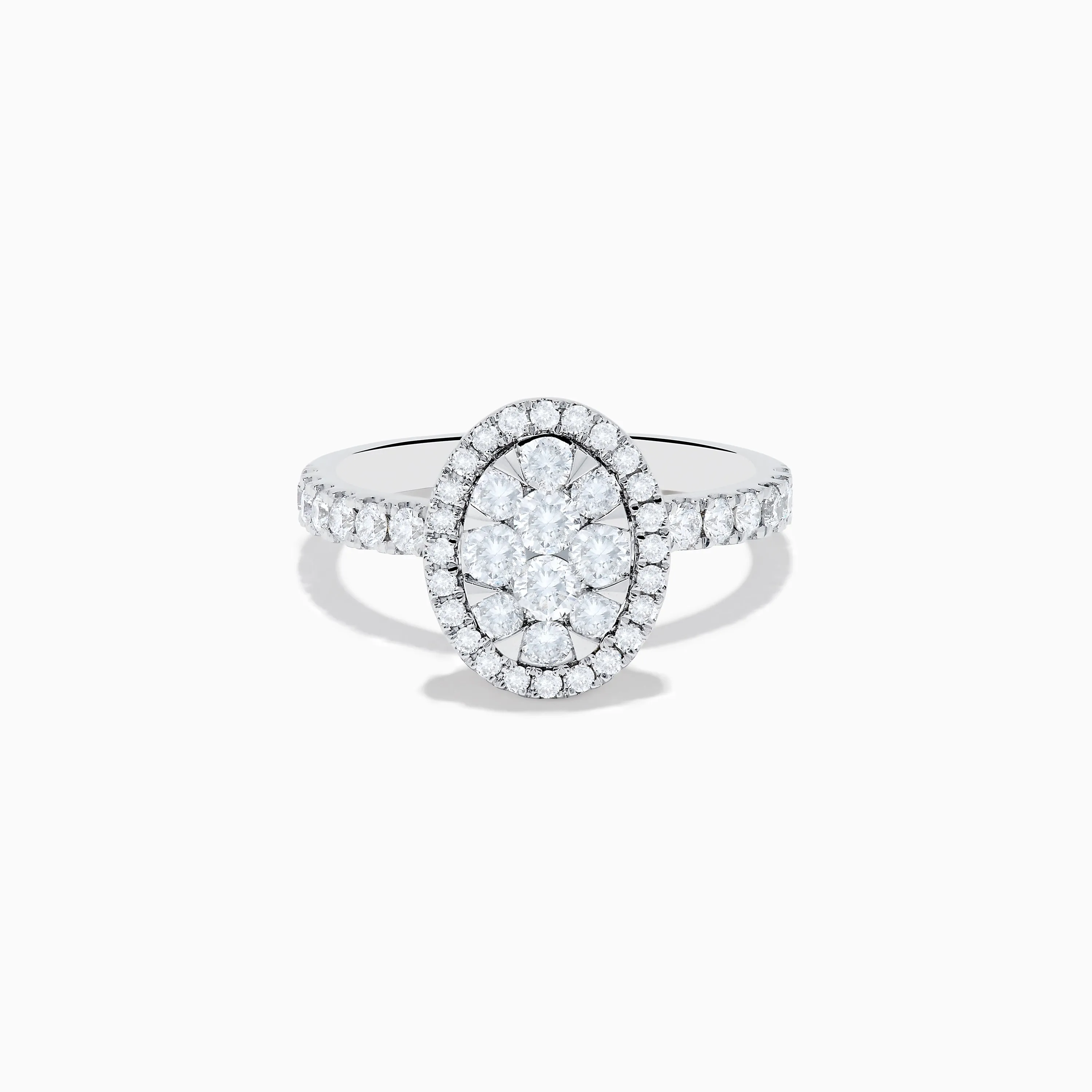 Bouquet 14K White Gold Diamond Cluster Ring sold by Effy