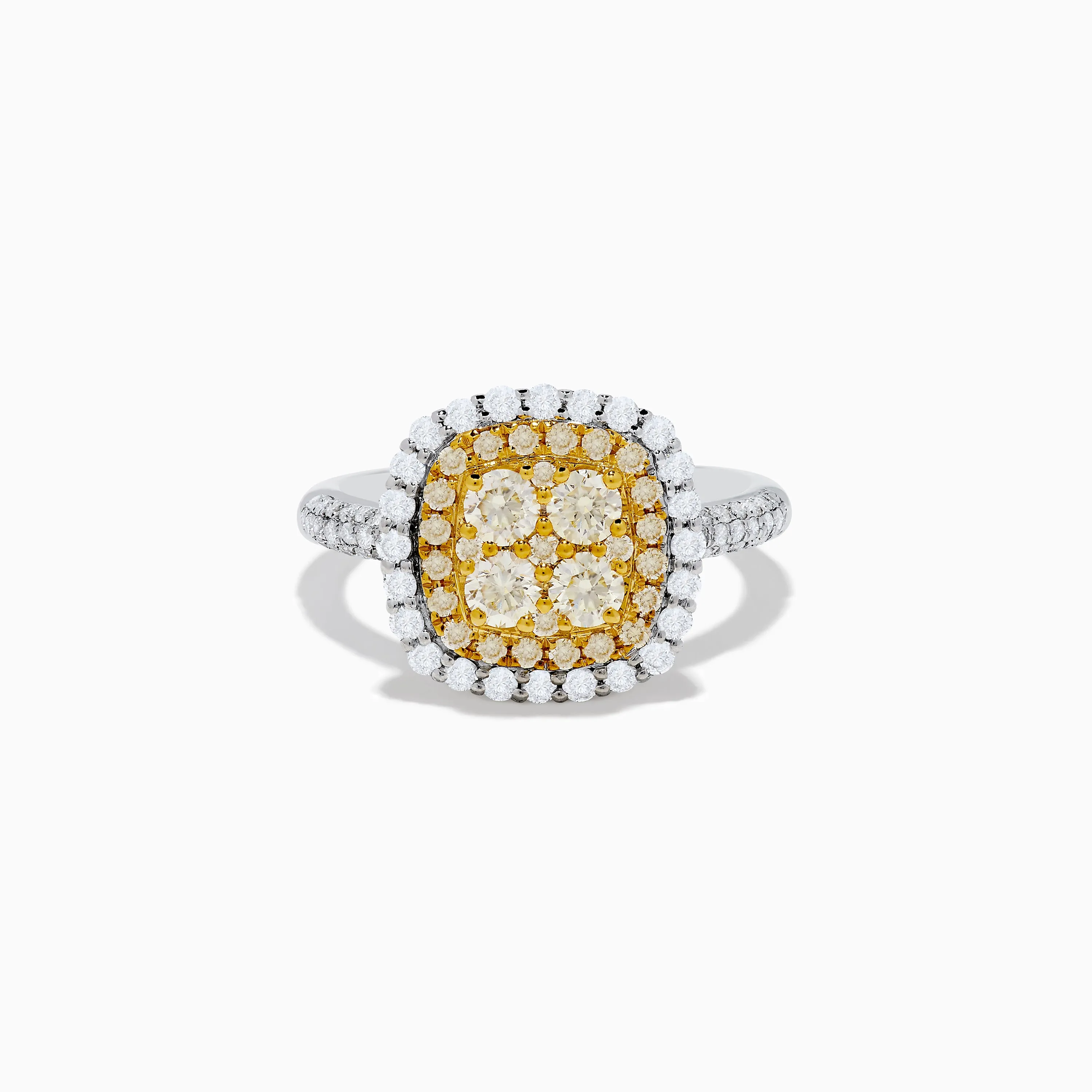 Canare 14K Two Tone Gold White and Yellow Diamond Ring sold by Effy