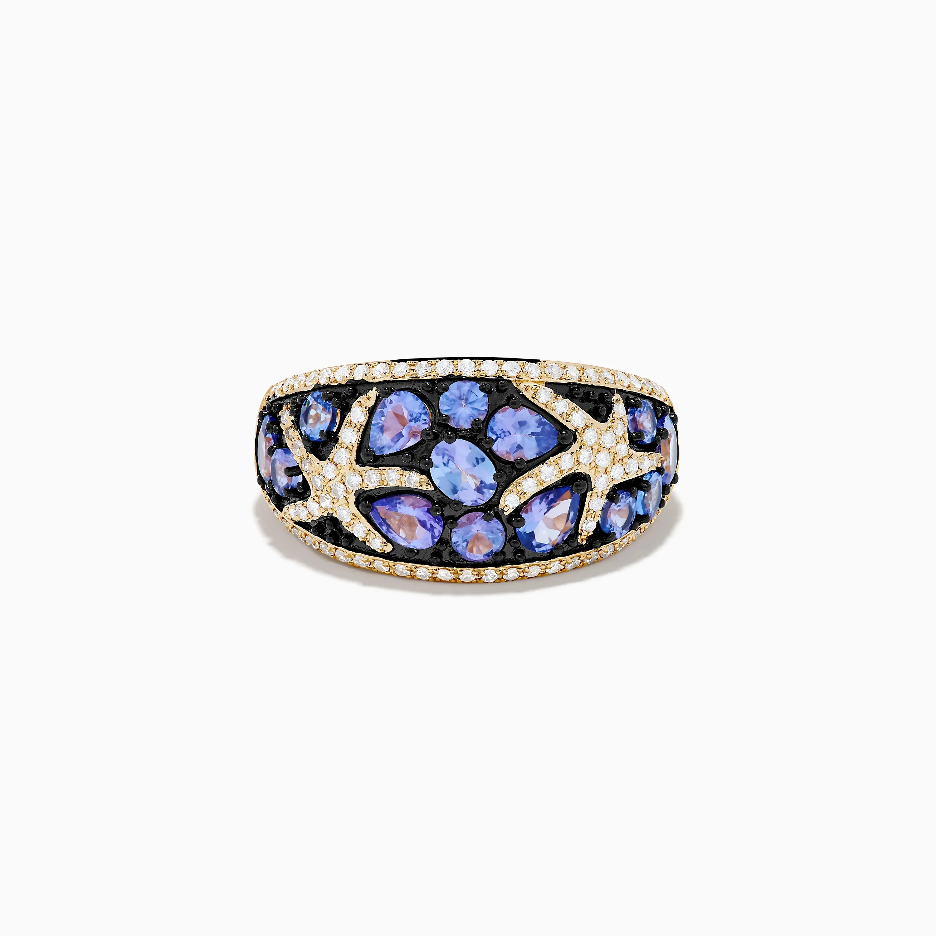 Nahla 14K Yellow Gold Tanzanite and Diamond Starfish Ring sold by Effy