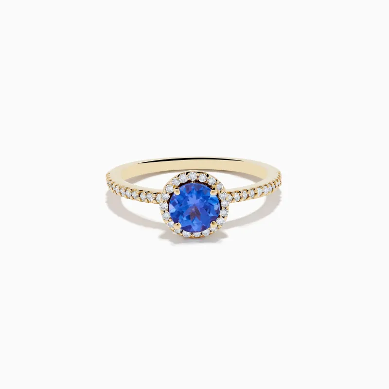 Nahla 14K Yellow Gold Tanzanite and Diamond Ring sold by Effy