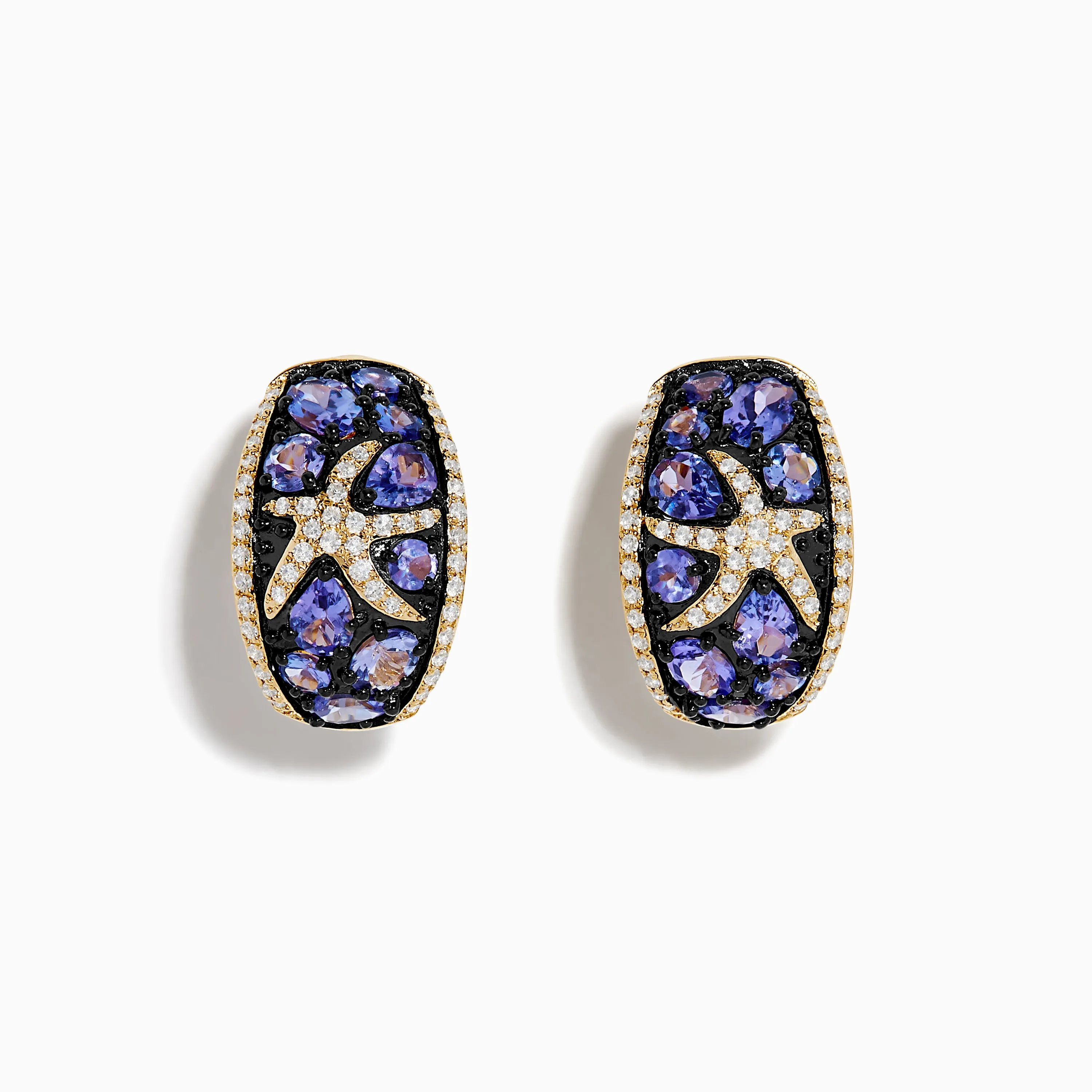 14K Yellow Gold Tanzanite & Diamond Starfish Earrings sold by Effy