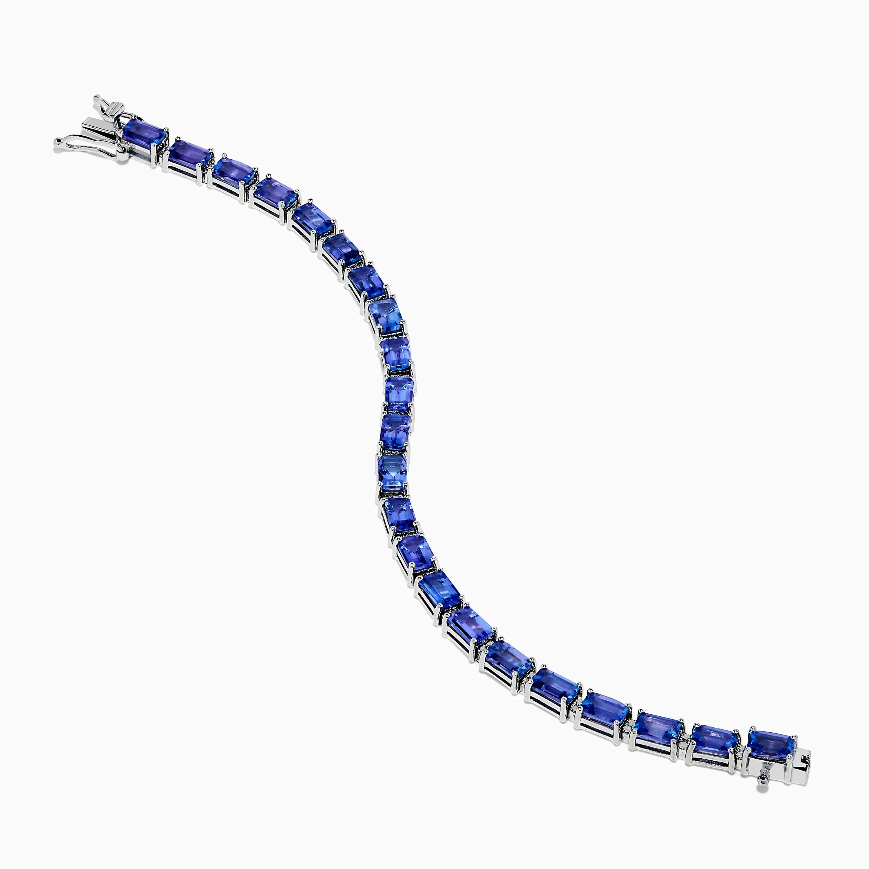 Nahla 925 Silver Tanzanite and Diamond Tennis Bracelet sold by Effy product image thumbnail 2