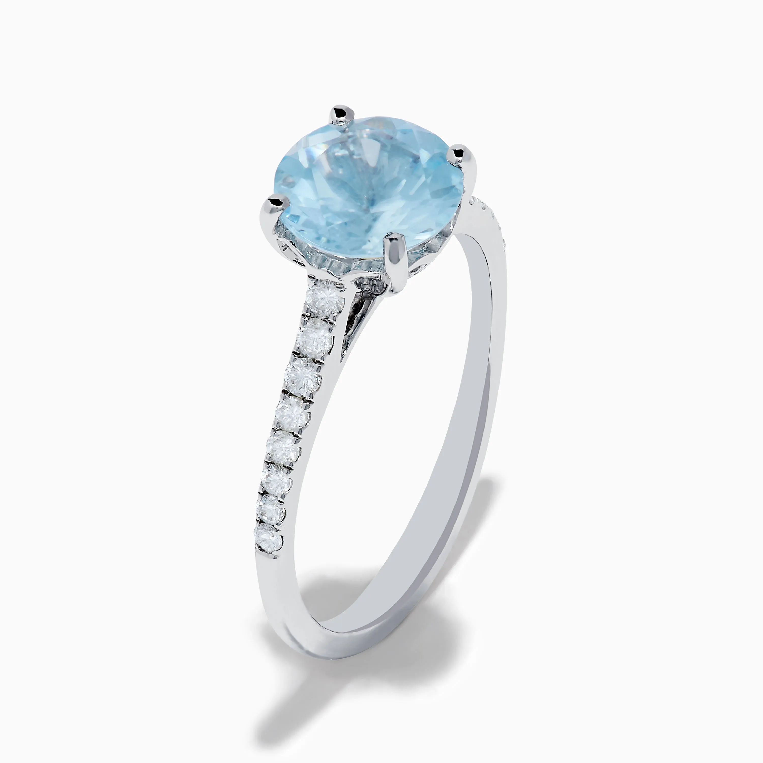 Aquarius 14K White Gold Aquamarine and Diamond Ring sold by Effy product image thumbnail 4