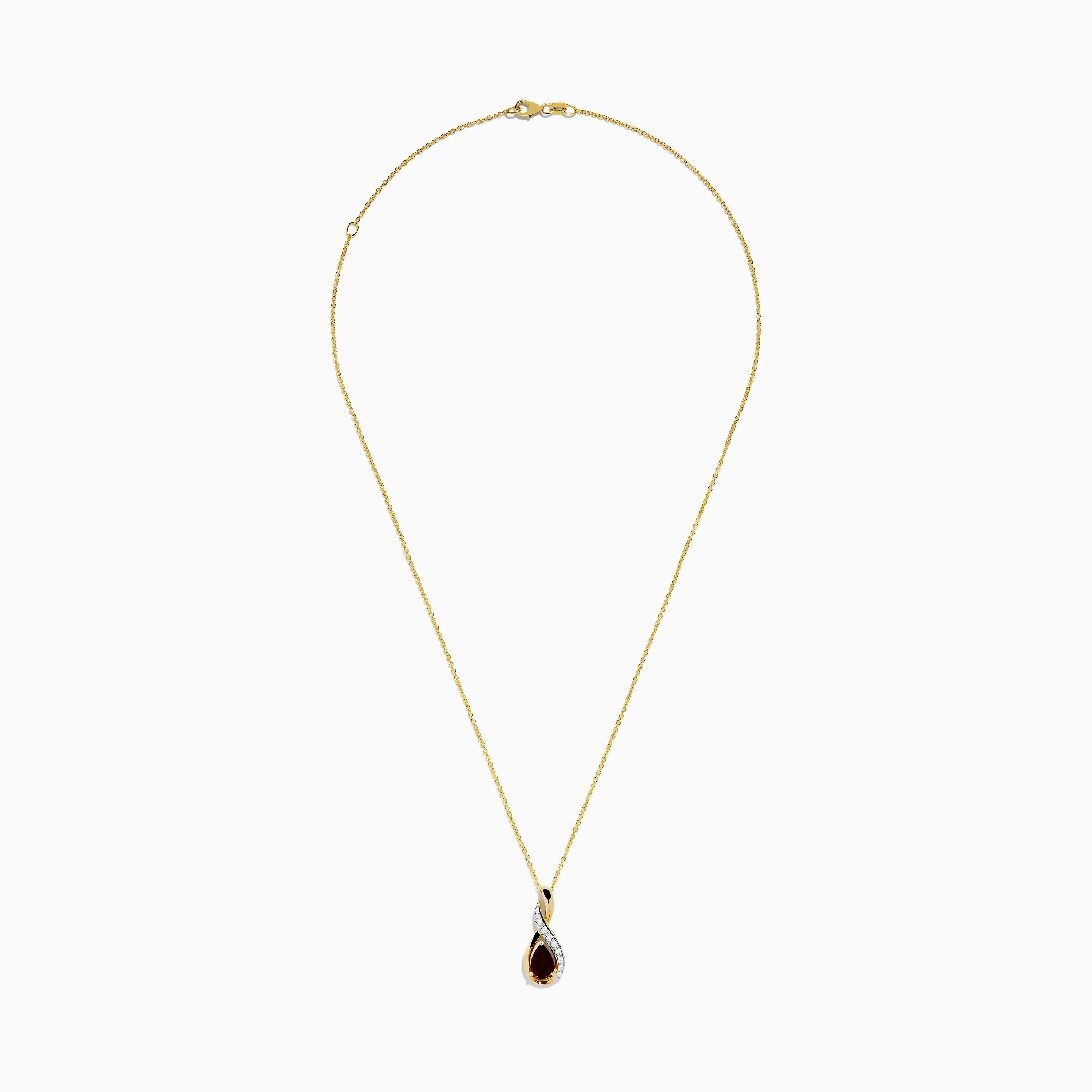 14K Yellow Gold Rhodolite and Diamond Pendant sold by Effy product image thumbnail 3