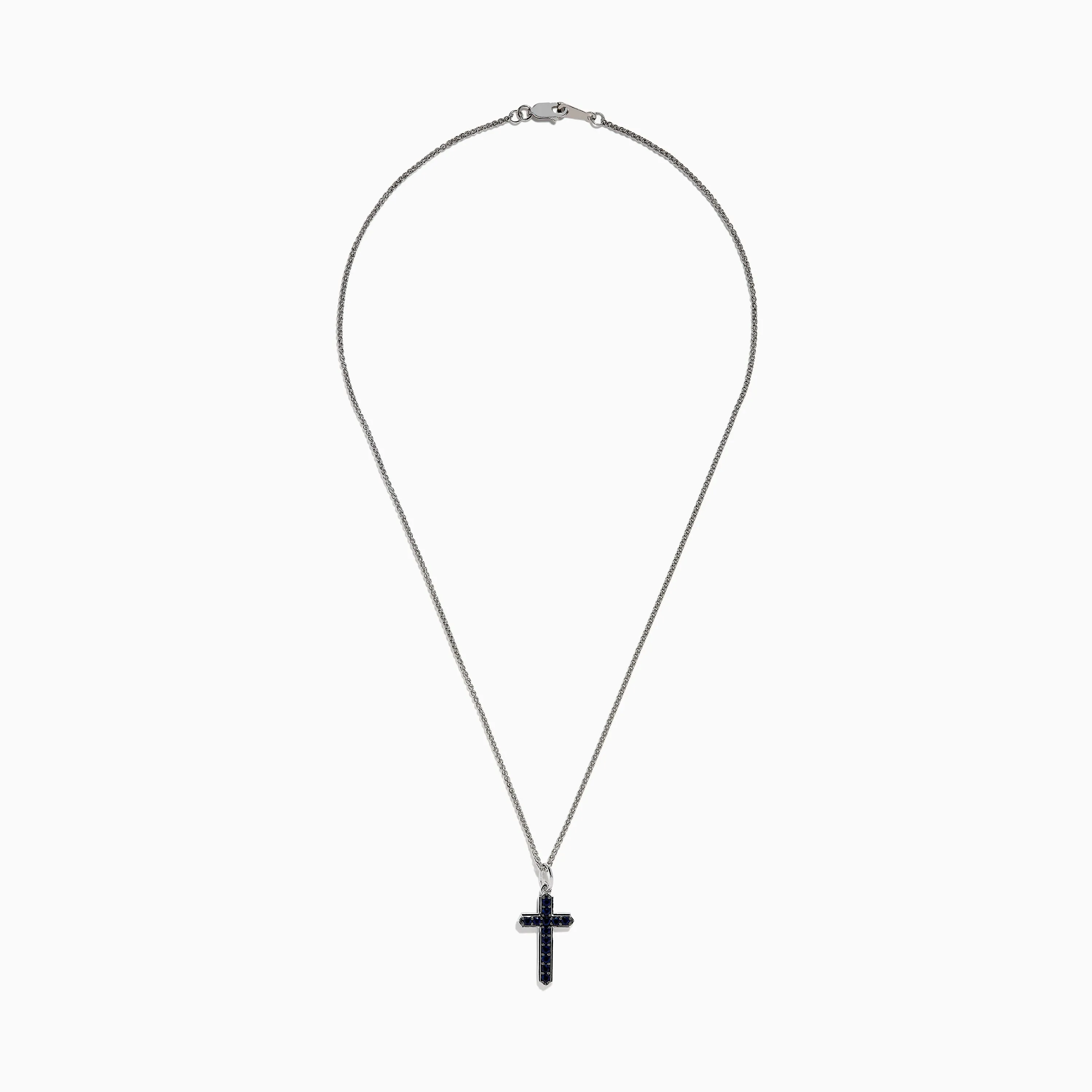 925 Sterling Silver Sapphire Cross Pendant sold by Effy product image thumbnail 3
