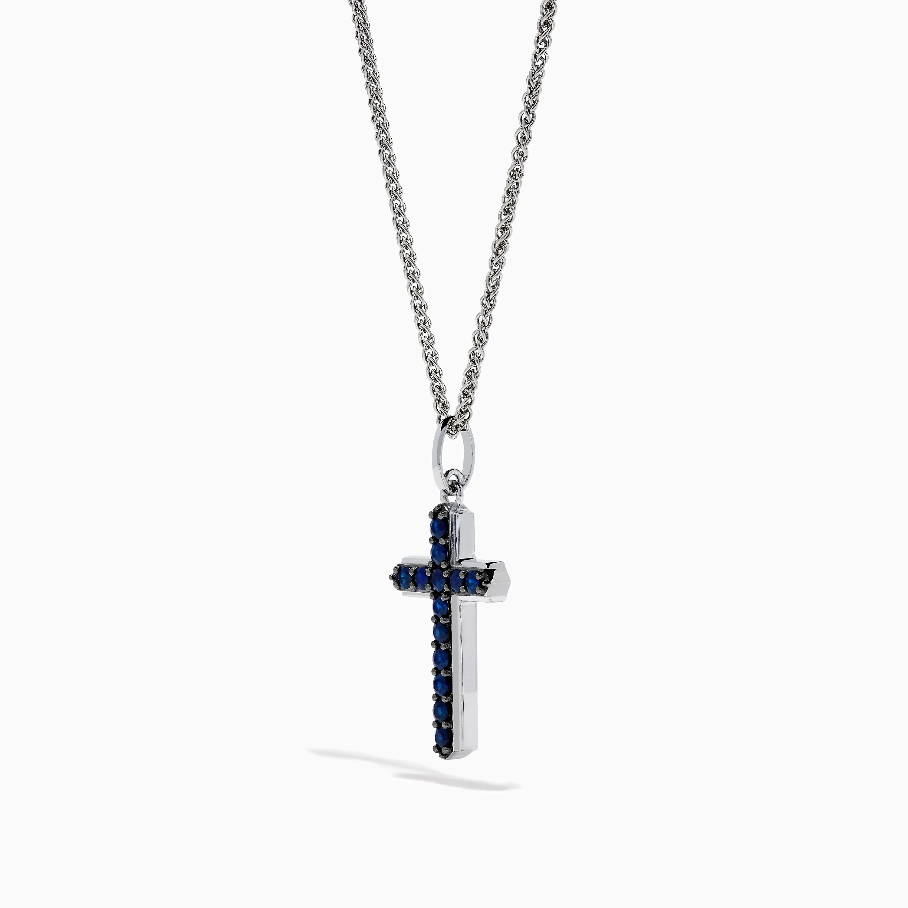 925 Sterling Silver Sapphire Cross Pendant sold by Effy product image thumbnail 4
