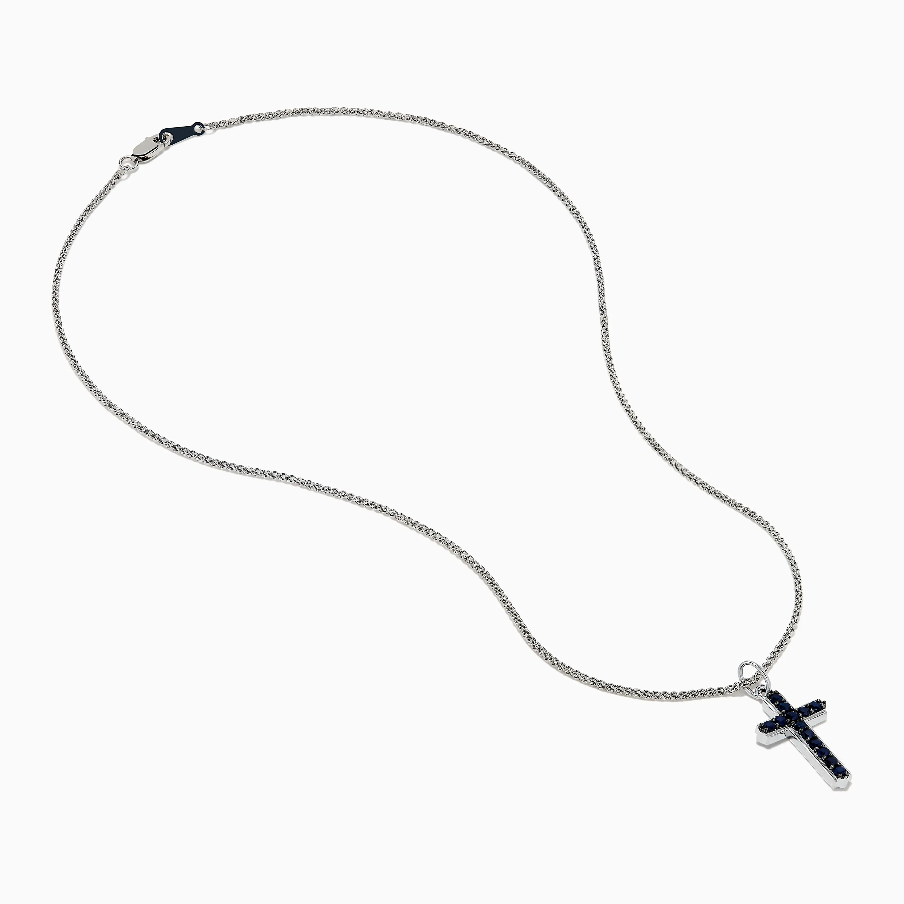 925 Sterling Silver Sapphire Cross Pendant sold by Effy product image thumbnail 2