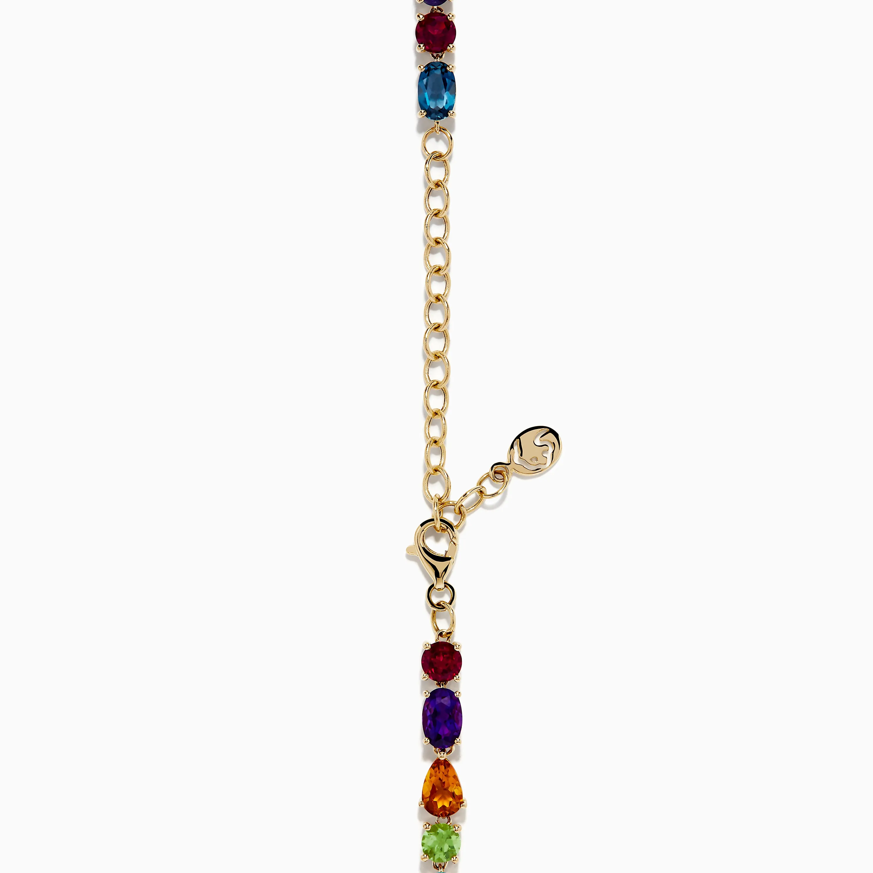 Mosaic 14K Yellow Gold Multi Color Gemstone and Diamond Necklace sold by Effy product image thumbnail 5