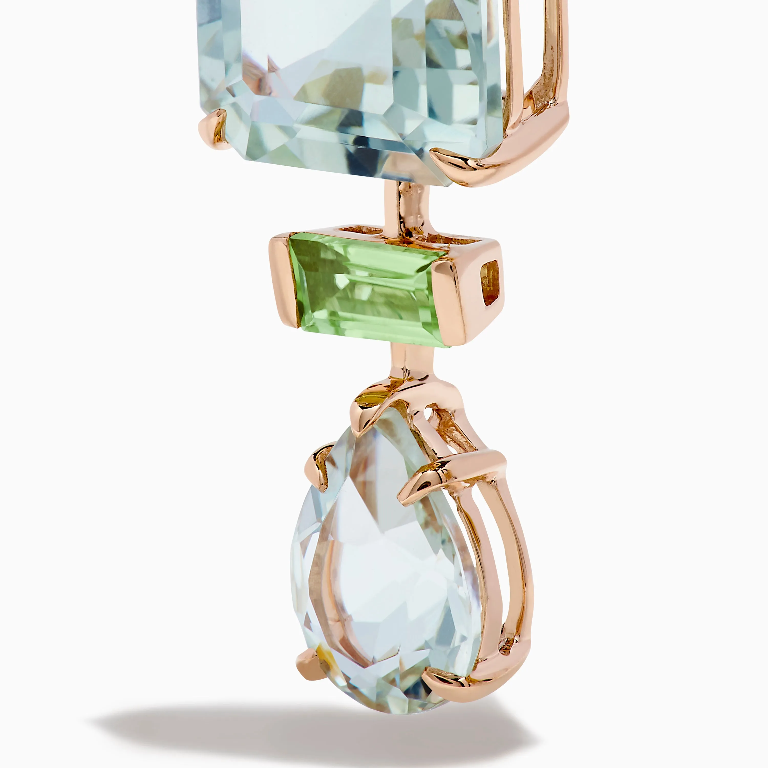 14K Rose Gold Green Amethyst and Peridot Earrings sold by Effy product image thumbnail 2