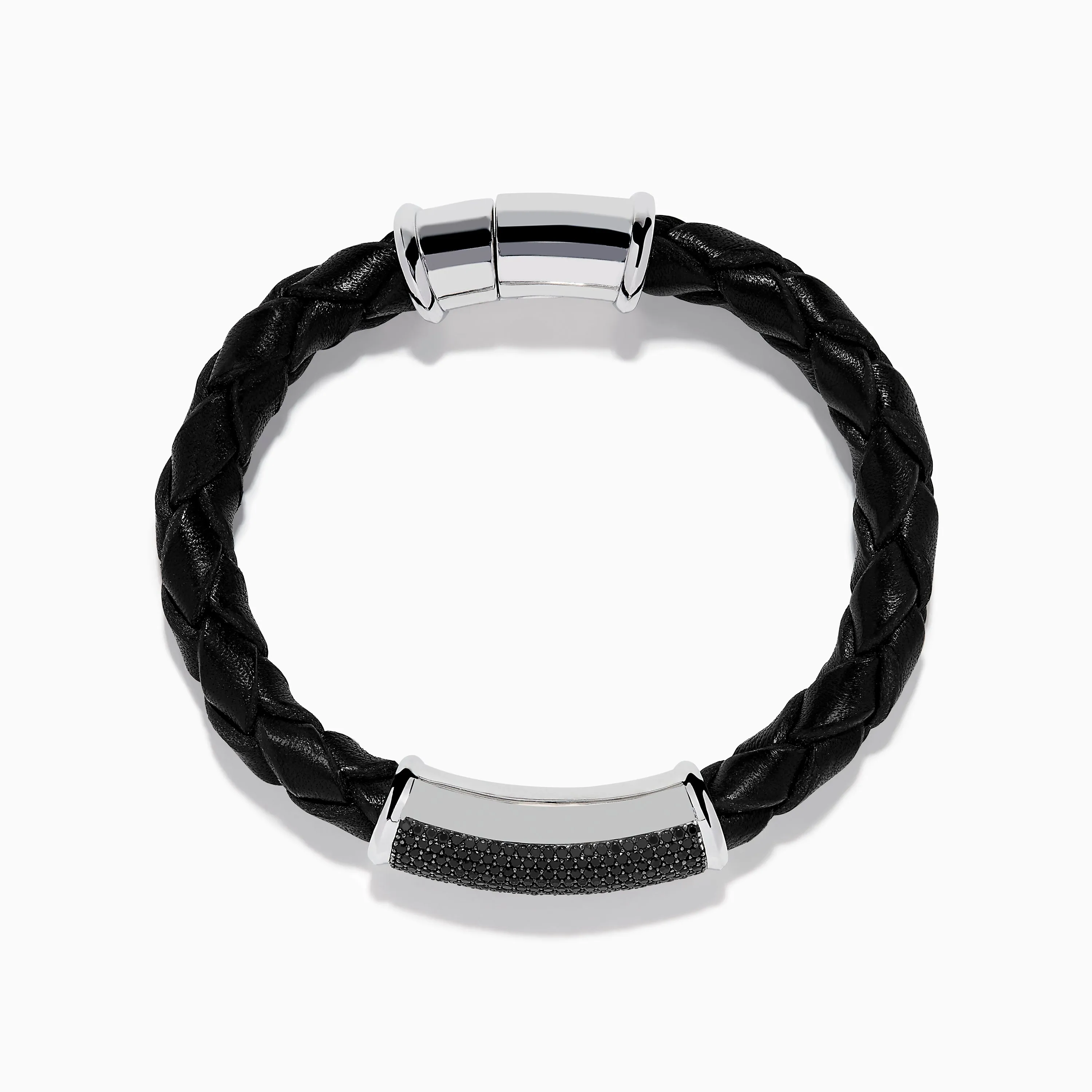 Men's 925 Sterling Silver Spinel Leather Bracelet sold by Effy product image thumbnail 2