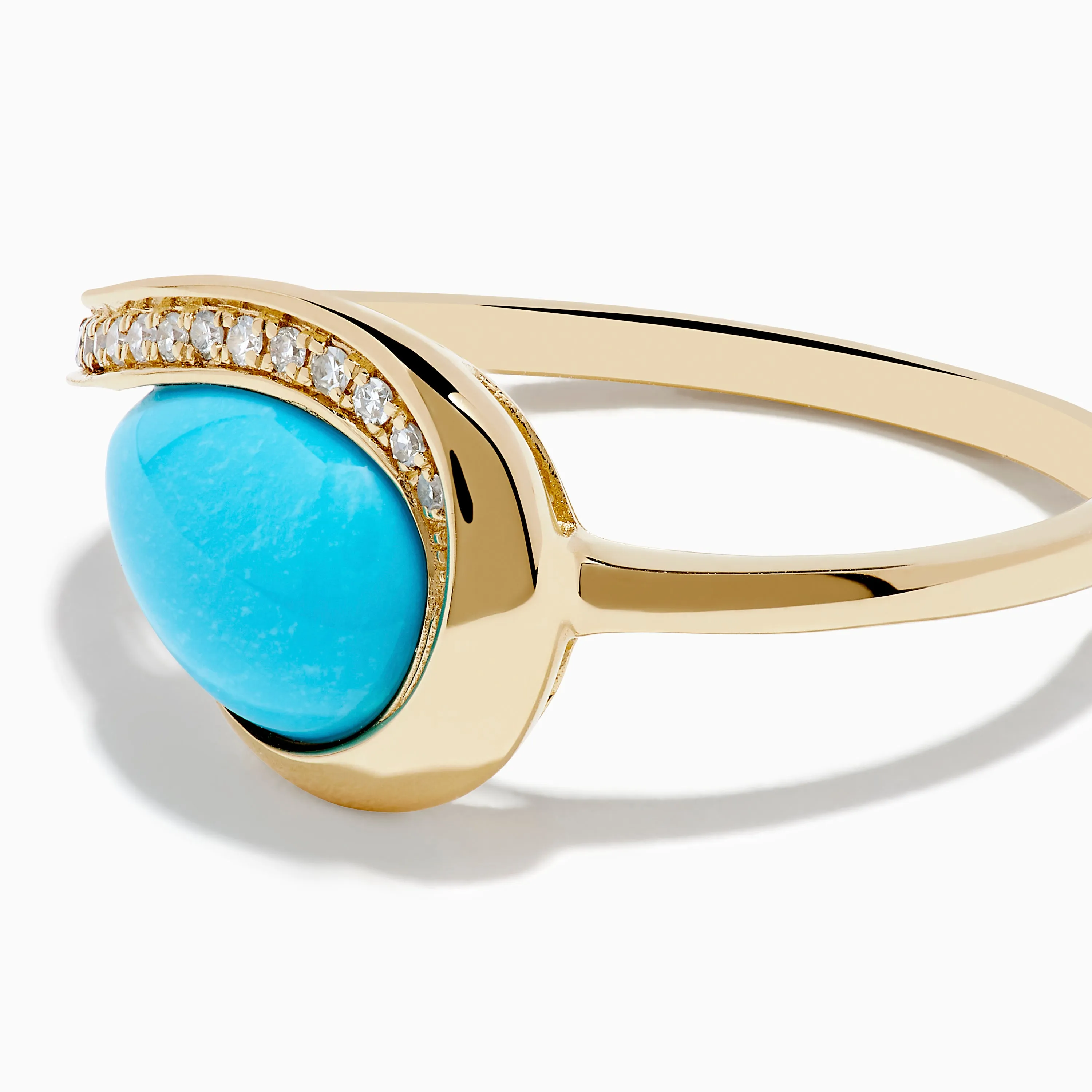 Terra 14K Yellow Gold Turquoise and Diamond Ring sold by Effy product image thumbnail 2