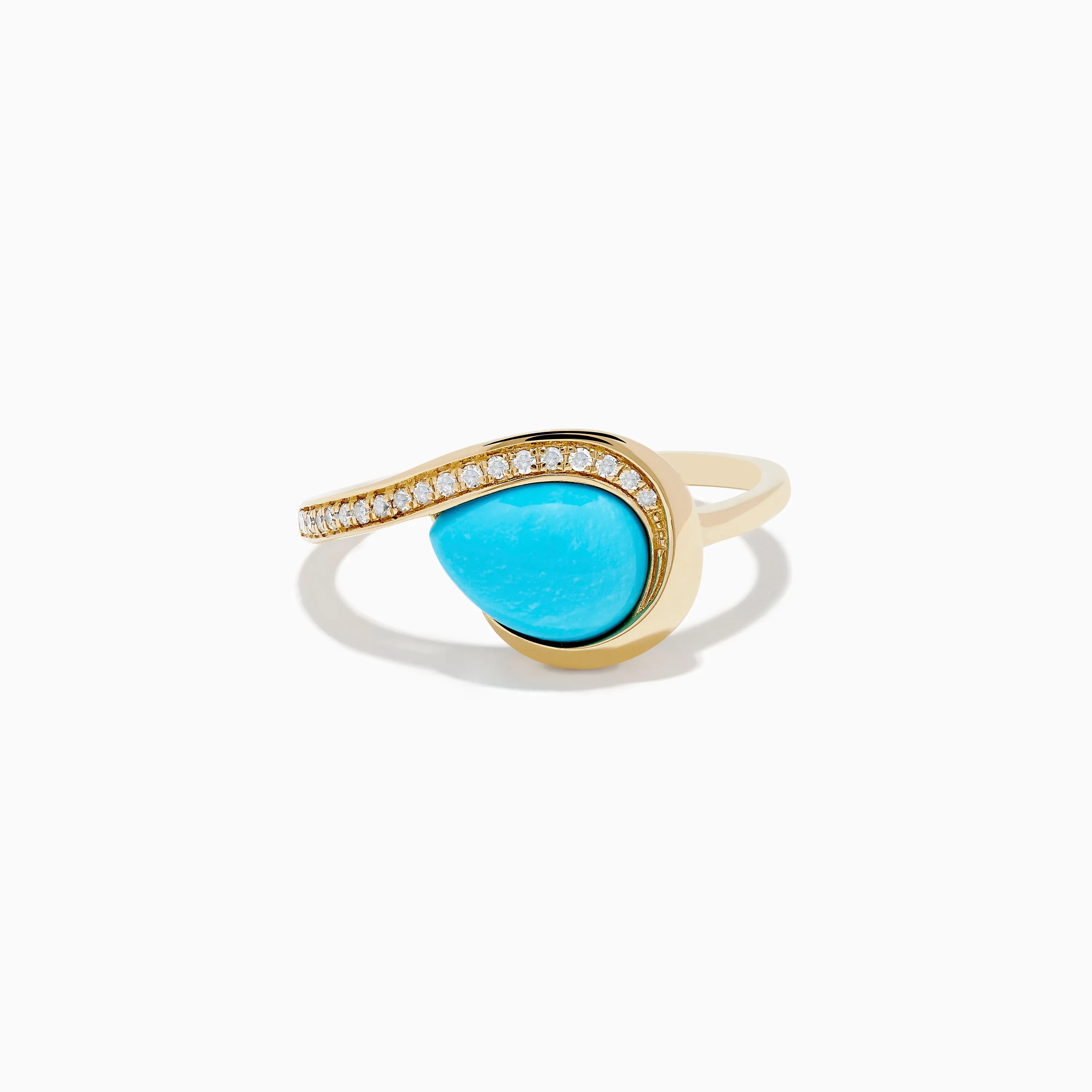 Terra 14K Yellow Gold Turquoise and Diamond Ring sold by Effy