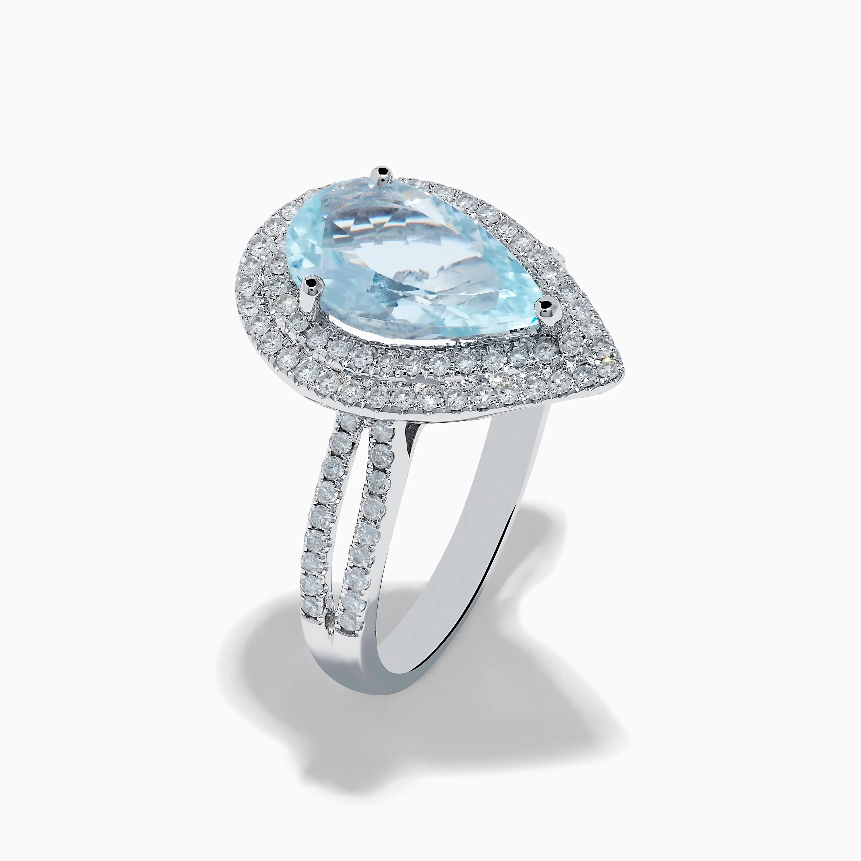 Aquarius 14K White Gold Aquamarine and Diamond Cocktail Ring sold by Effy product image thumbnail 4