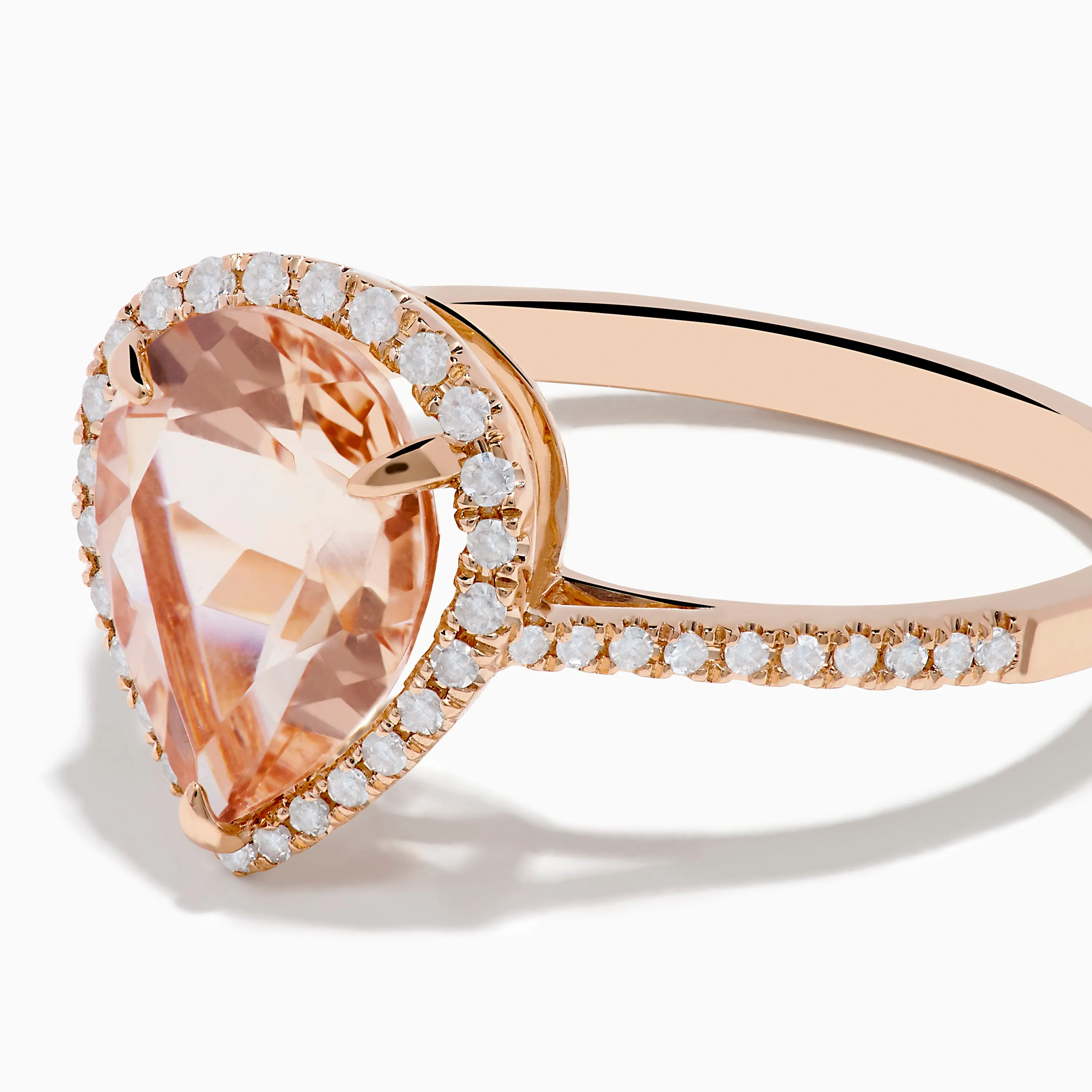 Blush 14K Rose Gold Morganite and Diamond Ring sold by Effy product image thumbnail 2