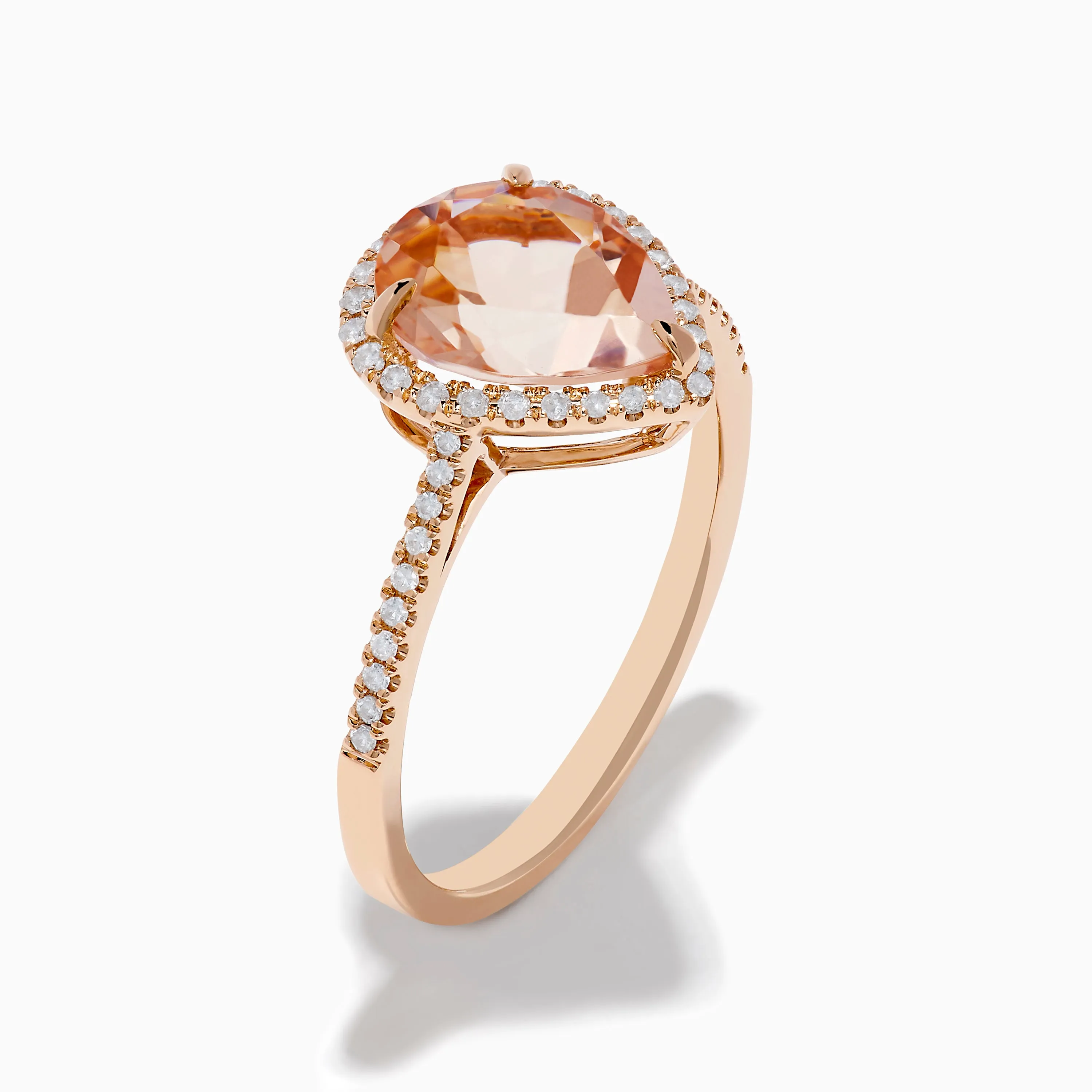 Blush 14K Rose Gold Morganite and Diamond Ring sold by Effy product image thumbnail 4