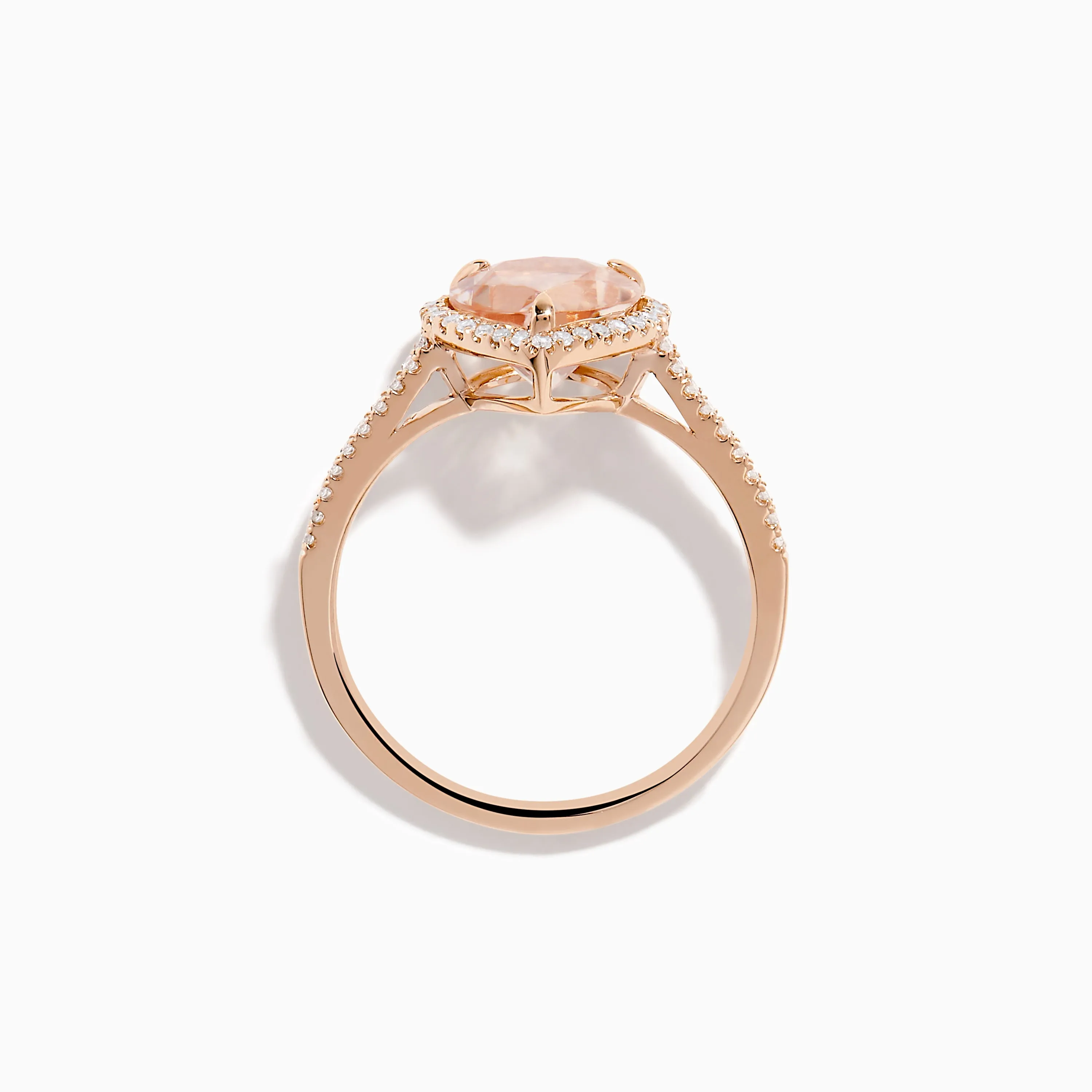 Blush 14K Rose Gold Morganite and Diamond Ring sold by Effy product image thumbnail 3