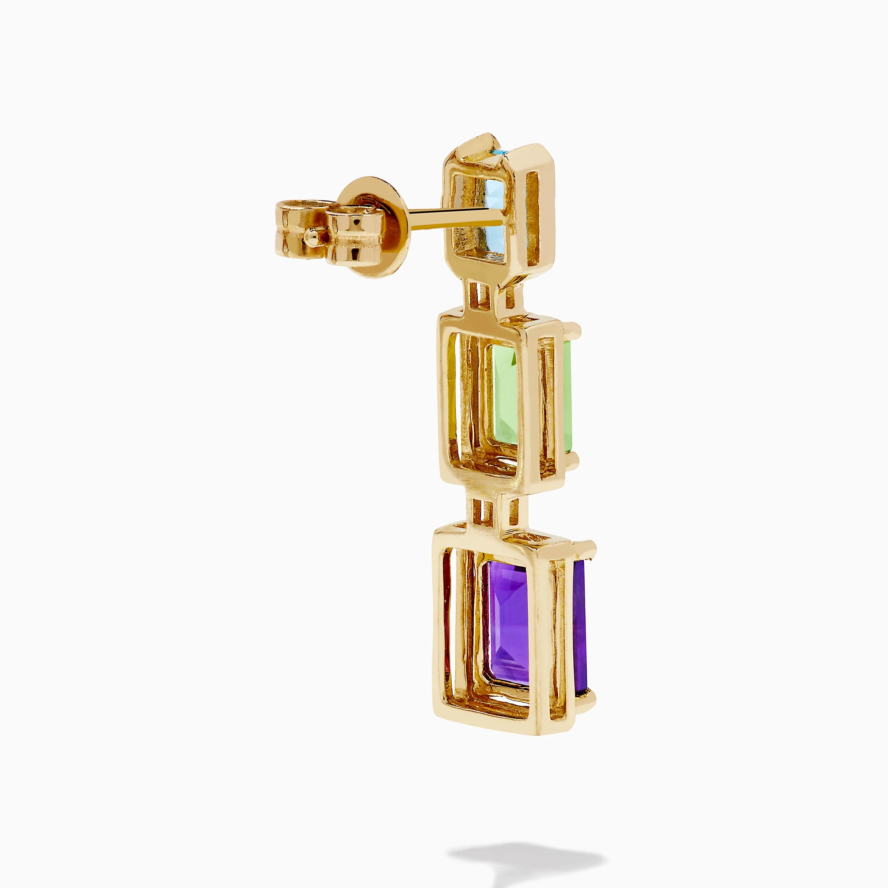 Mosaic 14K Yellow Gold Multi Gemstone and Diamond Drop Earrings sold by Effy product image thumbnail 4