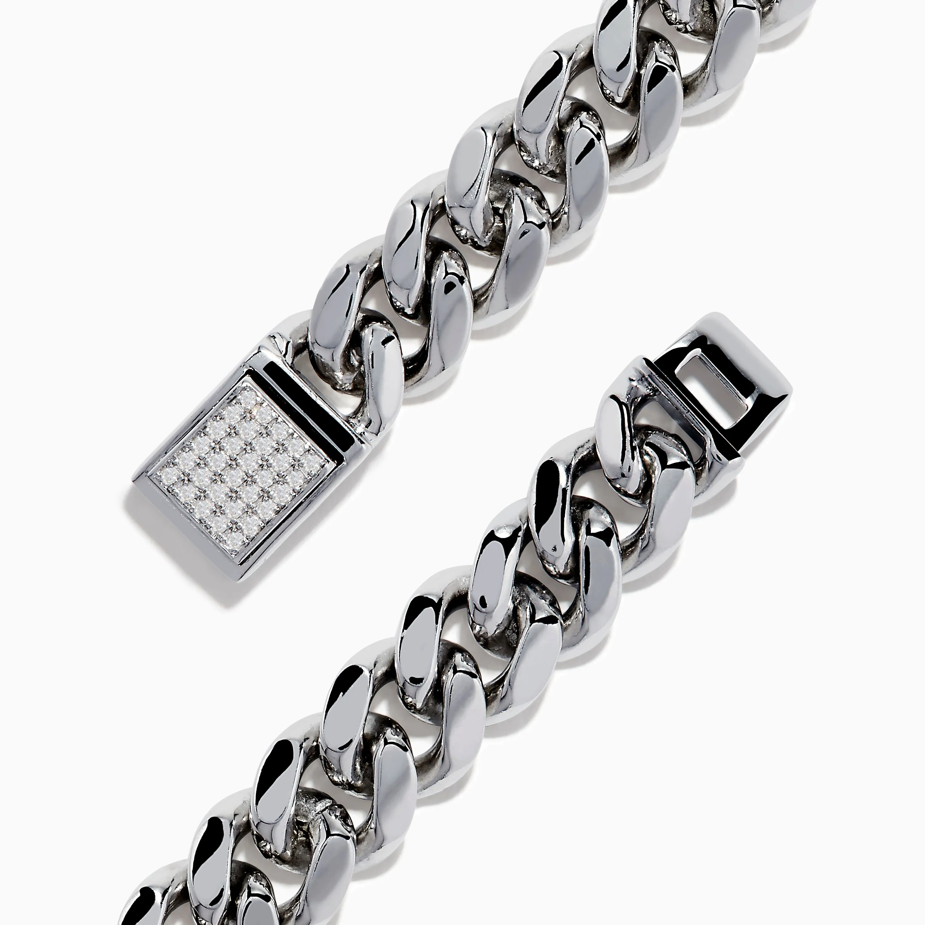 Men's 925 Sterling Silver Diamond Chain Bracelet sold by Effy product image thumbnail 4