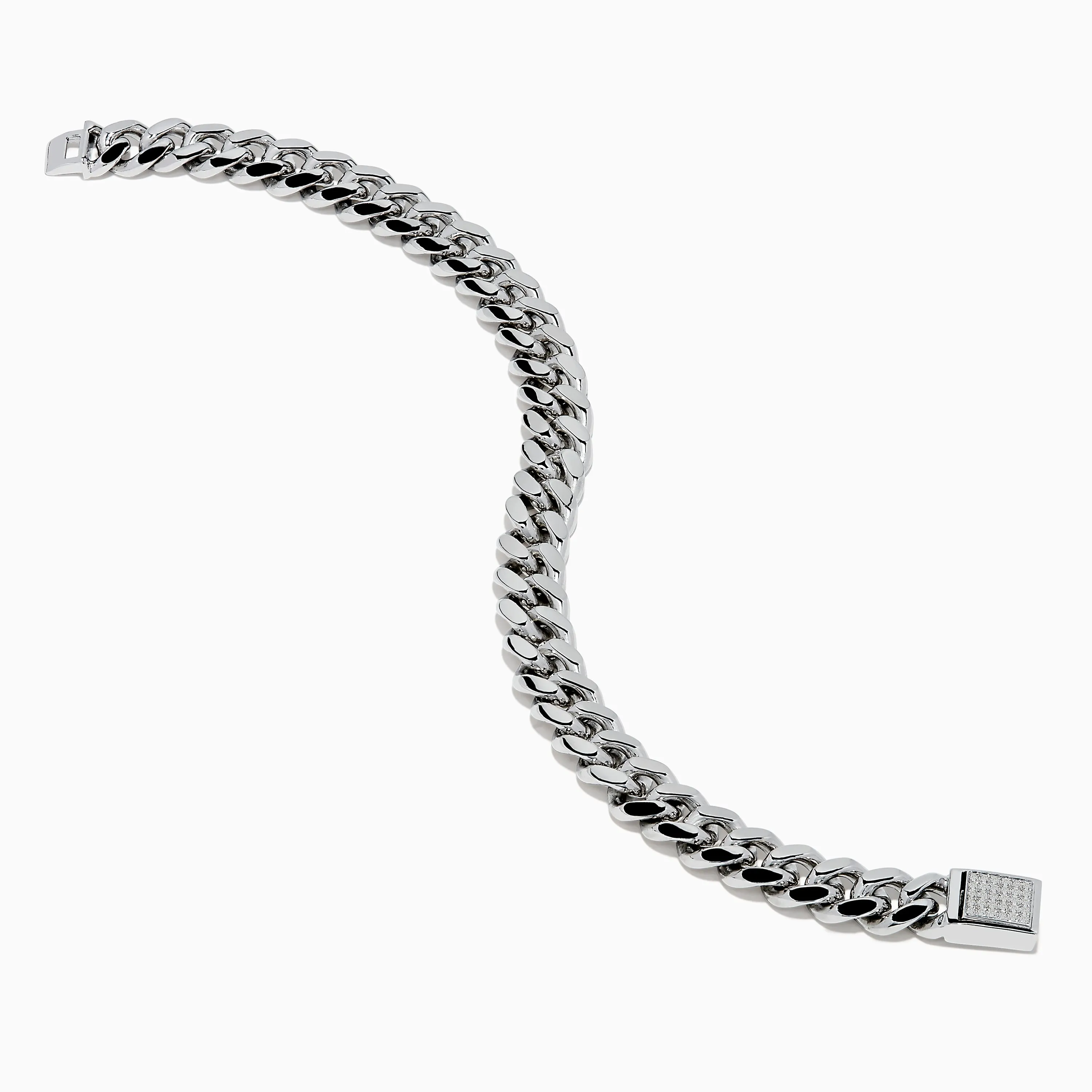 Men's 925 Sterling Silver Diamond Chain Bracelet sold by Effy product image thumbnail 2