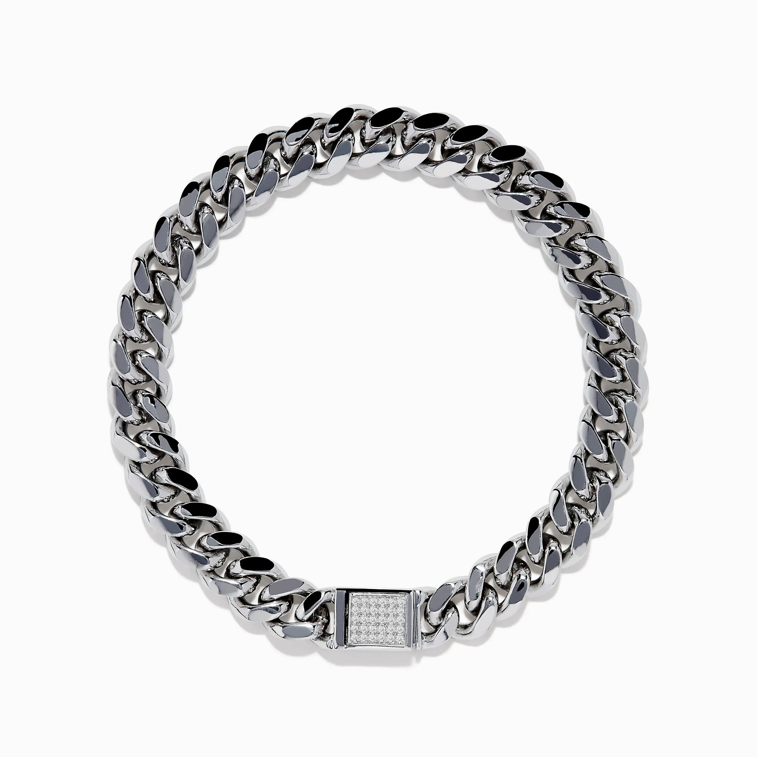Men's 925 Sterling Silver Diamond Chain Bracelet sold by Effy product image thumbnail 3