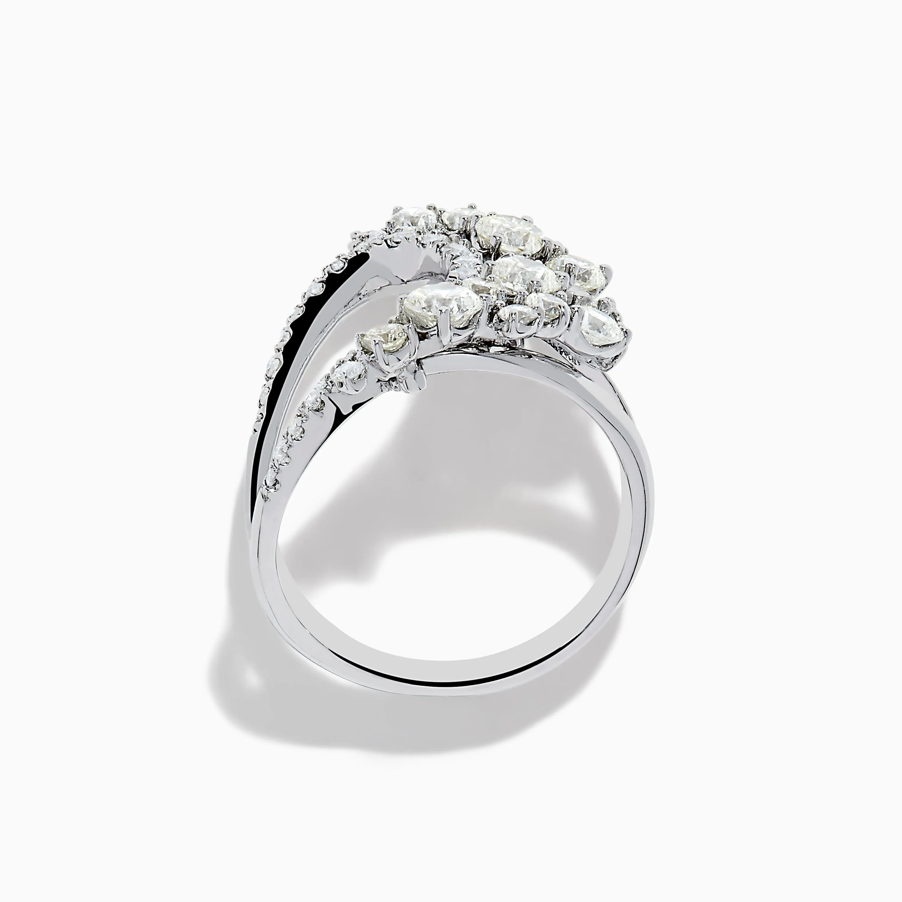 14K White Gold Diamond Wave Ring sold by Effy product image thumbnail 3