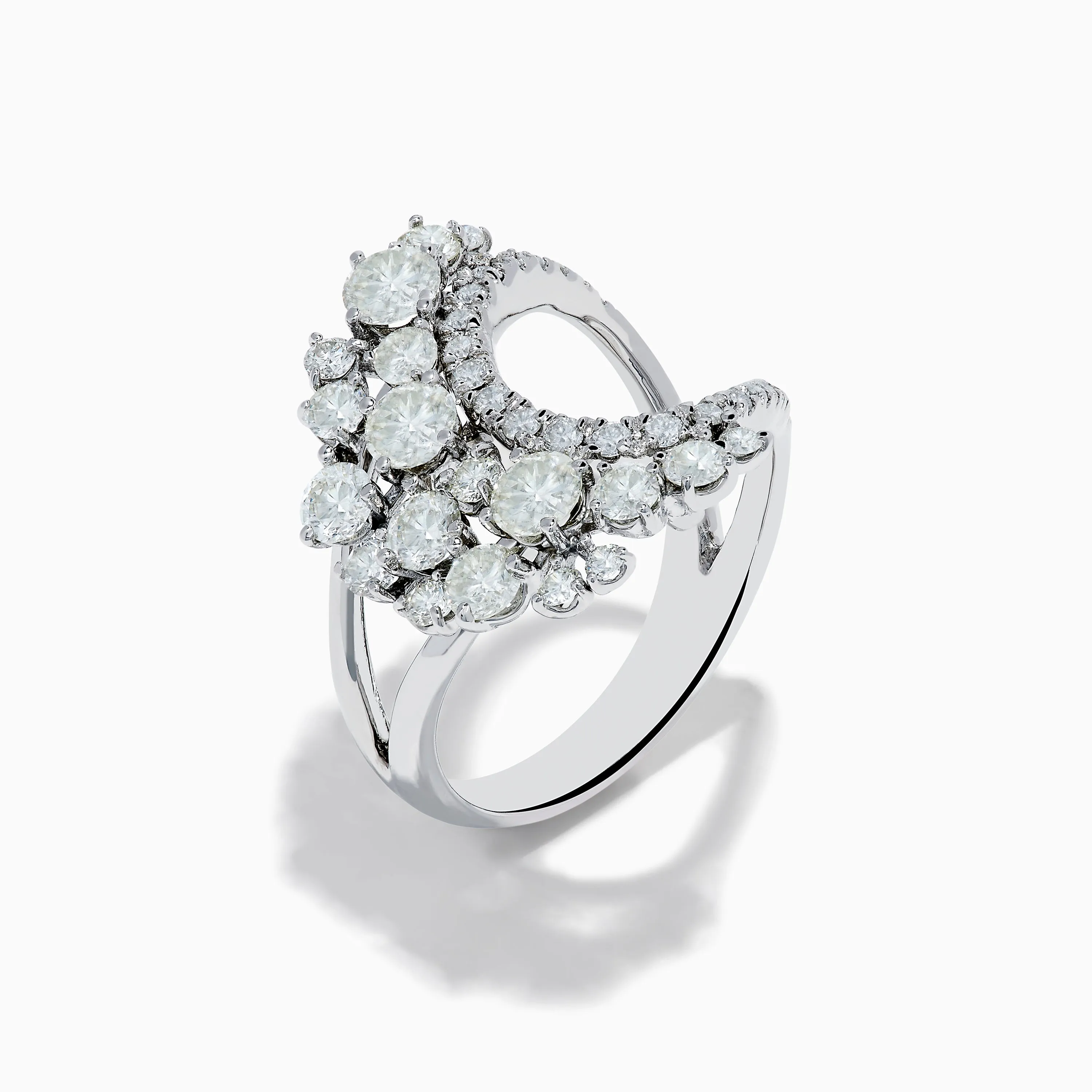 14K White Gold Diamond Wave Ring sold by Effy product image thumbnail 4
