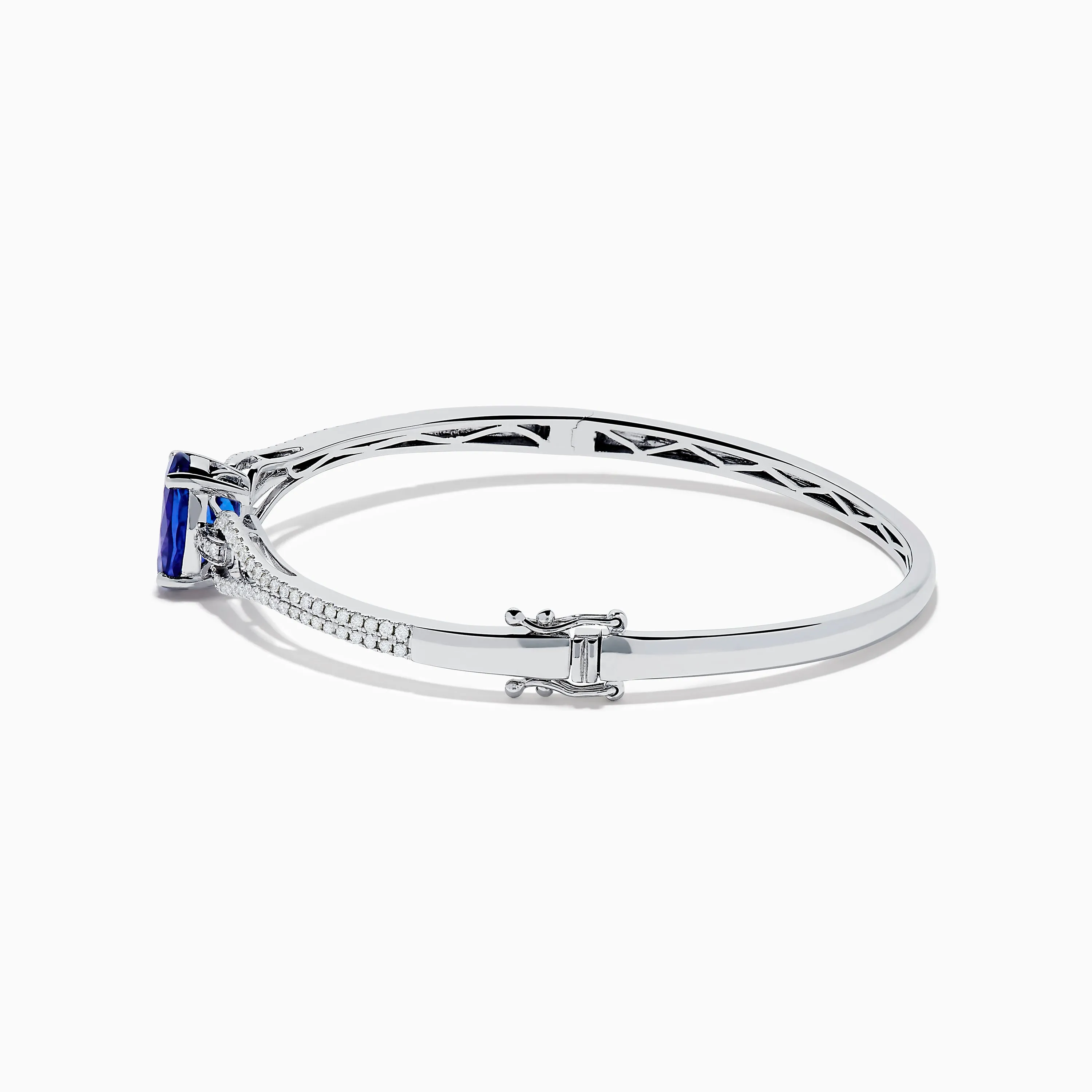 14K White Gold Tanzanite and Diamond Bangle sold by Effy product image thumbnail 4