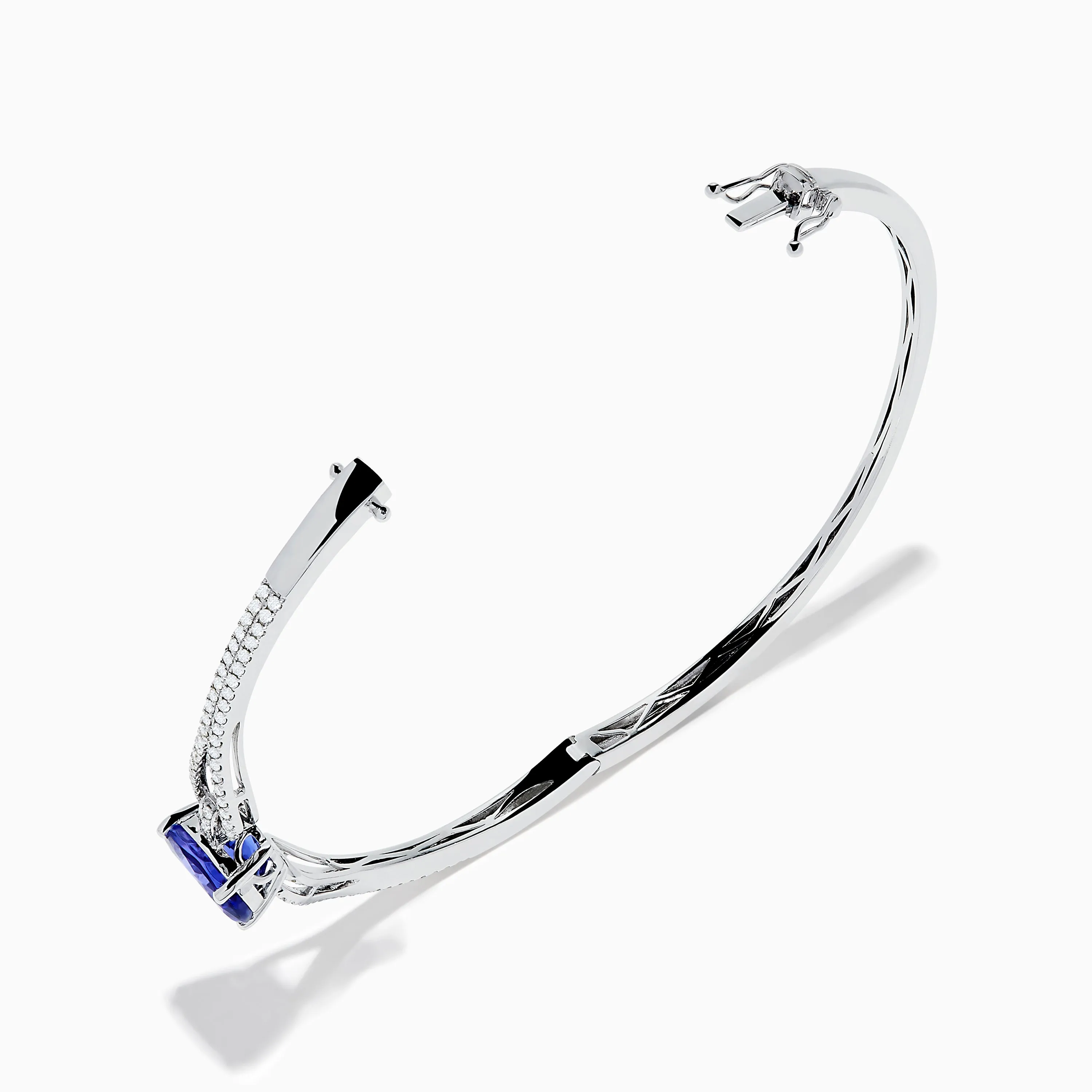 14K White Gold Tanzanite and Diamond Bangle sold by Effy product image thumbnail 2