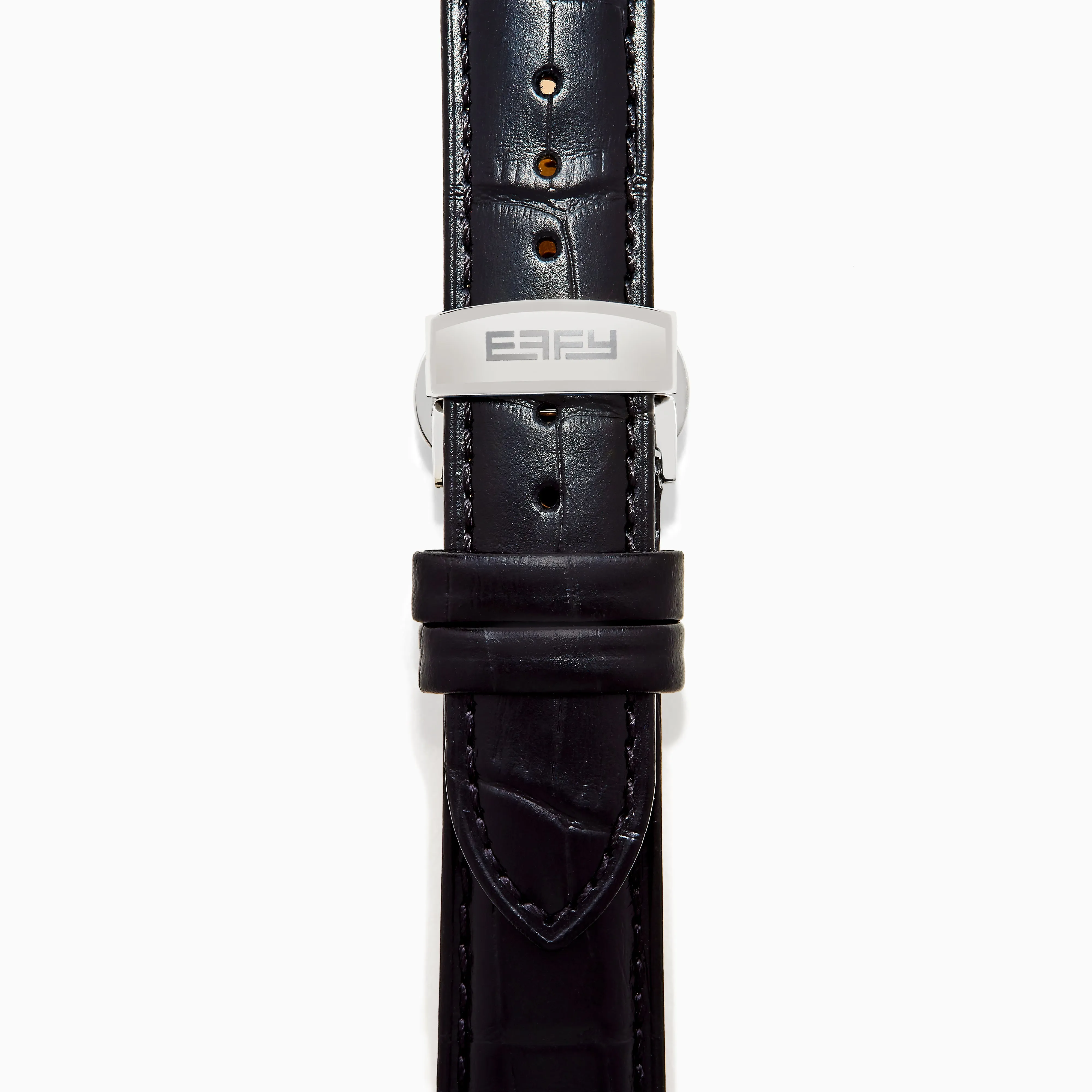 Men's Skeleton 41mm Sapphire Crystal Stainless Steel and Black Leather Watch sold by Effy product image thumbnail 4