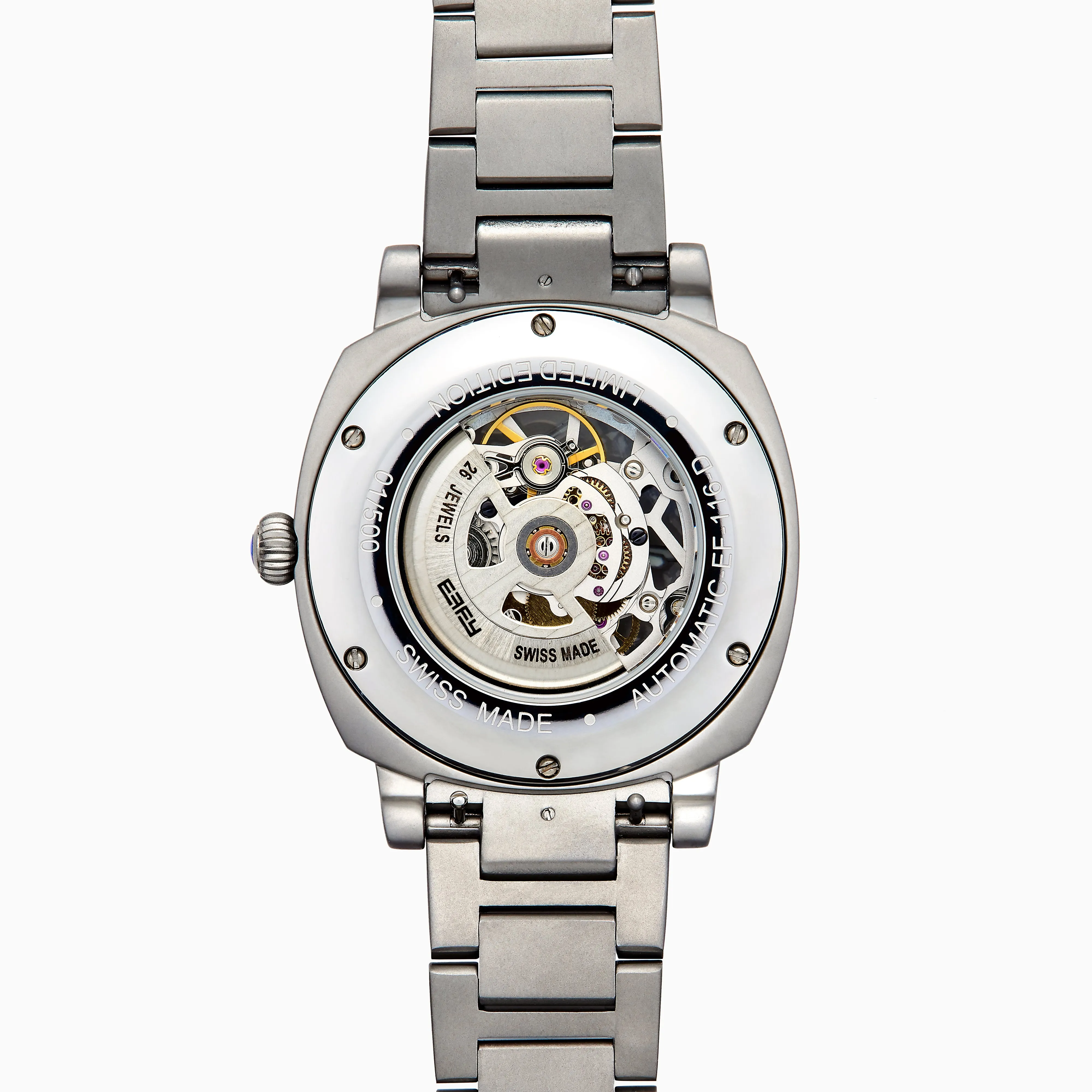 41MM Swiss Made Stainless Steel Automatic Skeleton Watch sold by Effy product image thumbnail 2