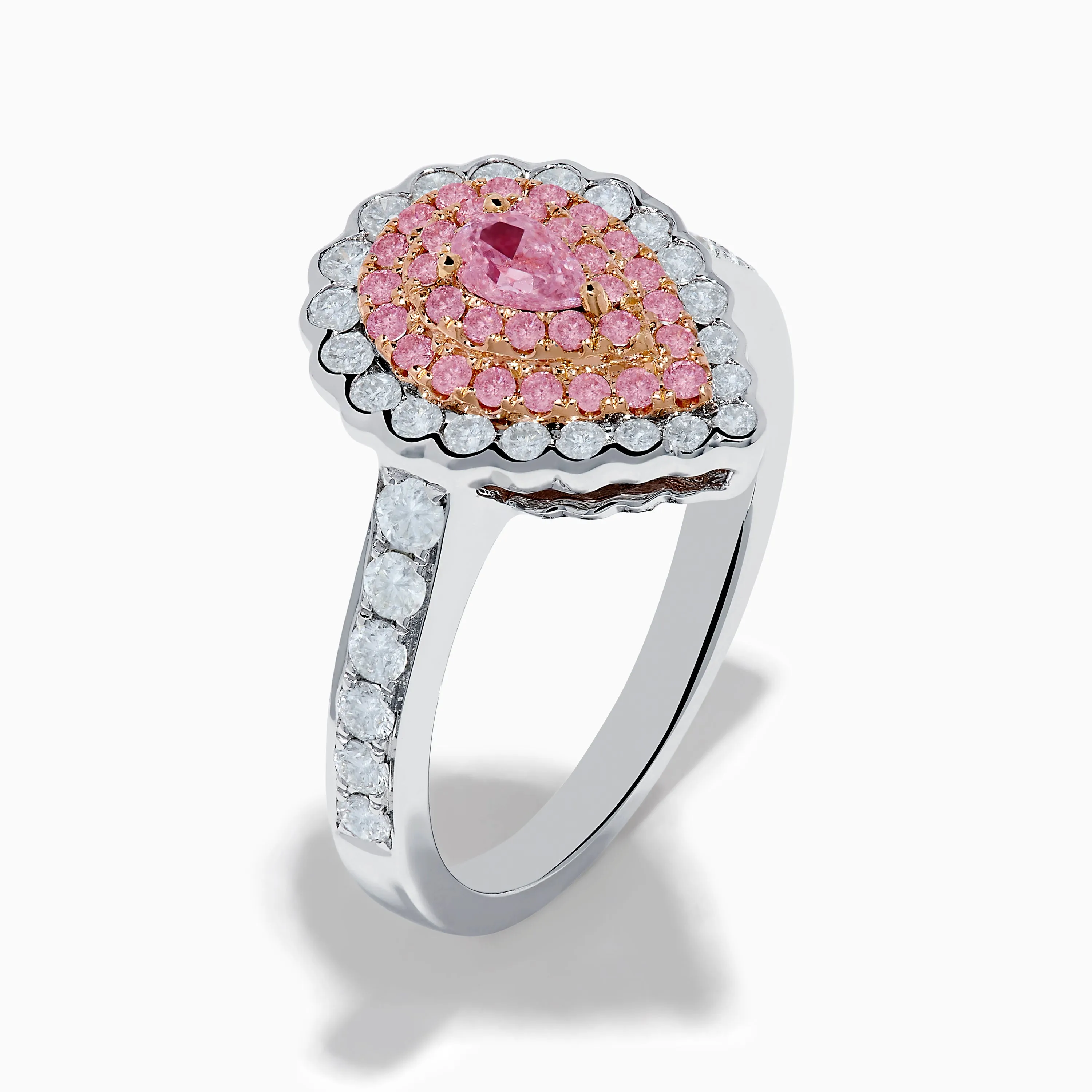 18K Two Tone Gold White and Pink Diamond Ring sold by Effy product image thumbnail 4