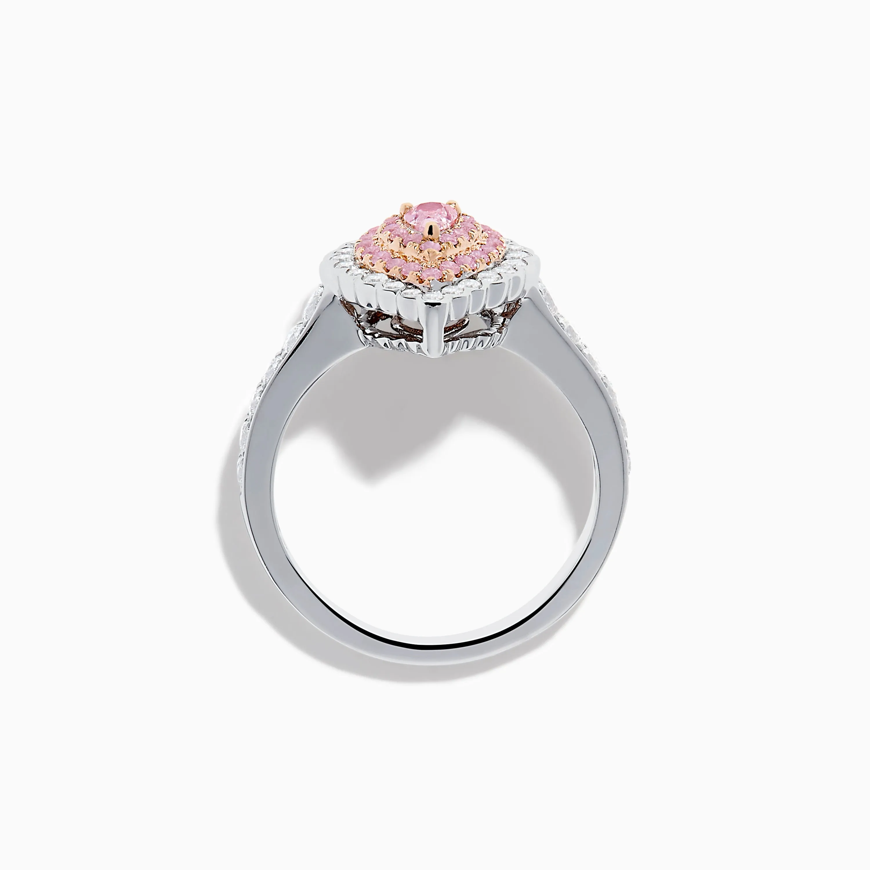 18K Two Tone Gold White and Pink Diamond Ring sold by Effy product image thumbnail 3