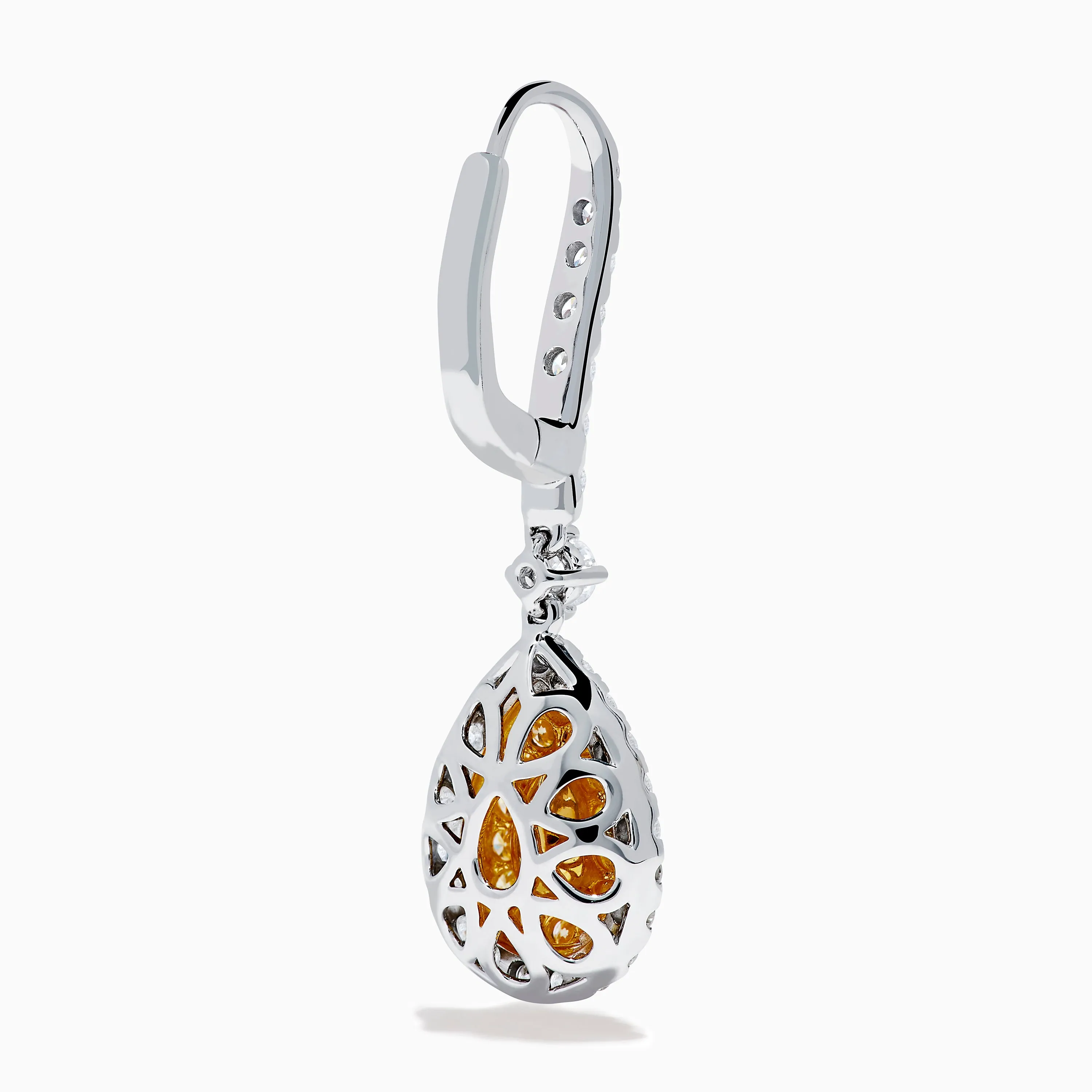 Canare 18K Two Tone Gold White and Yellow Diamond Drop Earrings sold by Effy product image thumbnail 4