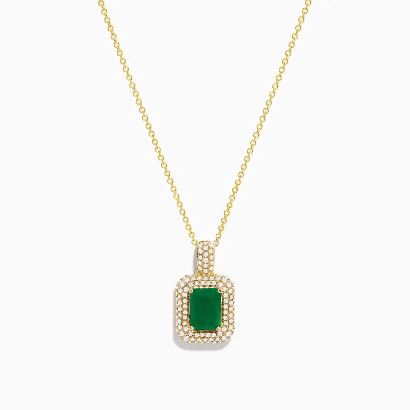 Brasilica 14K Yellow Gold Emerald and Diamond Pendant sold by Effy