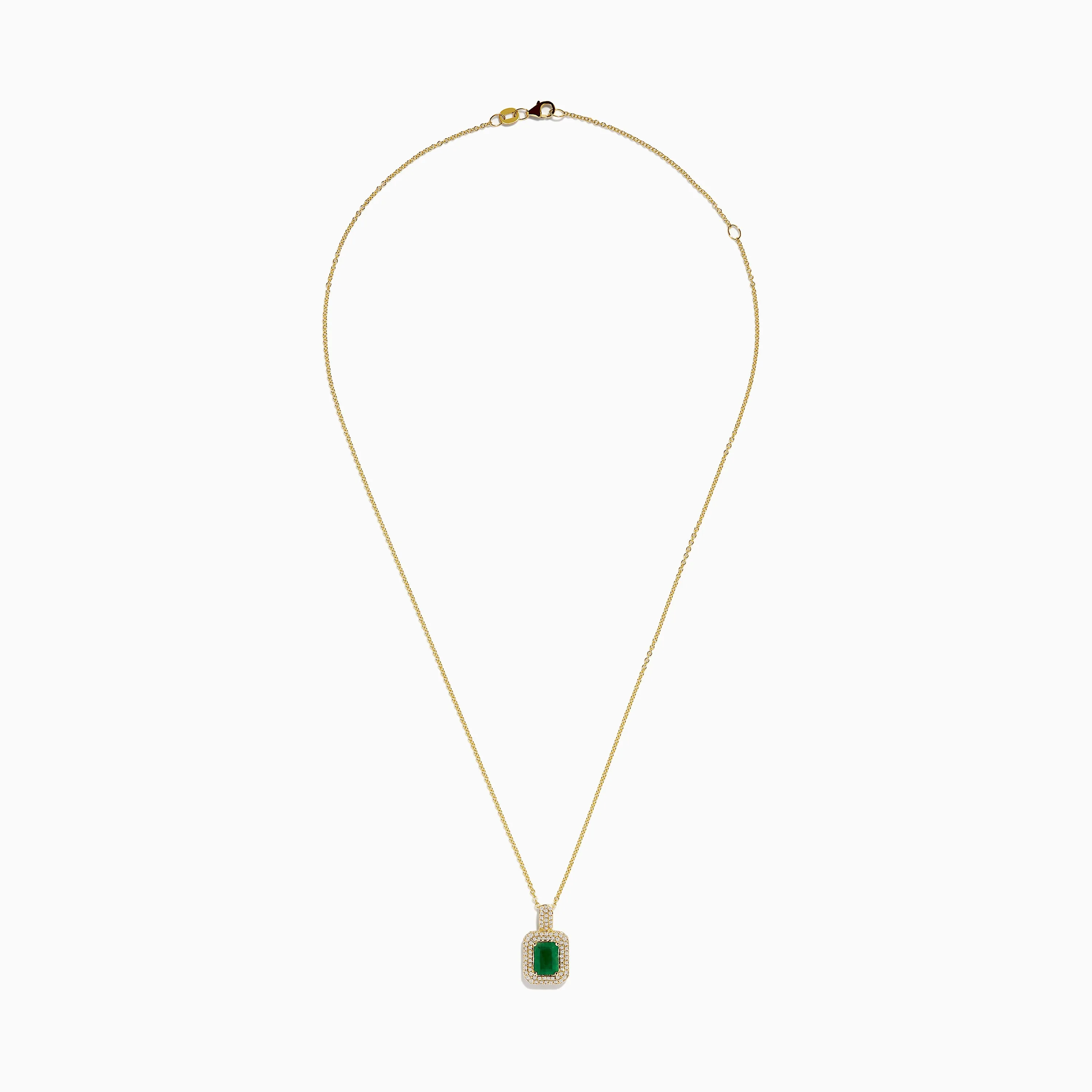 Brasilica 14K Yellow Gold Emerald and Diamond Pendant sold by Effy product image thumbnail 3